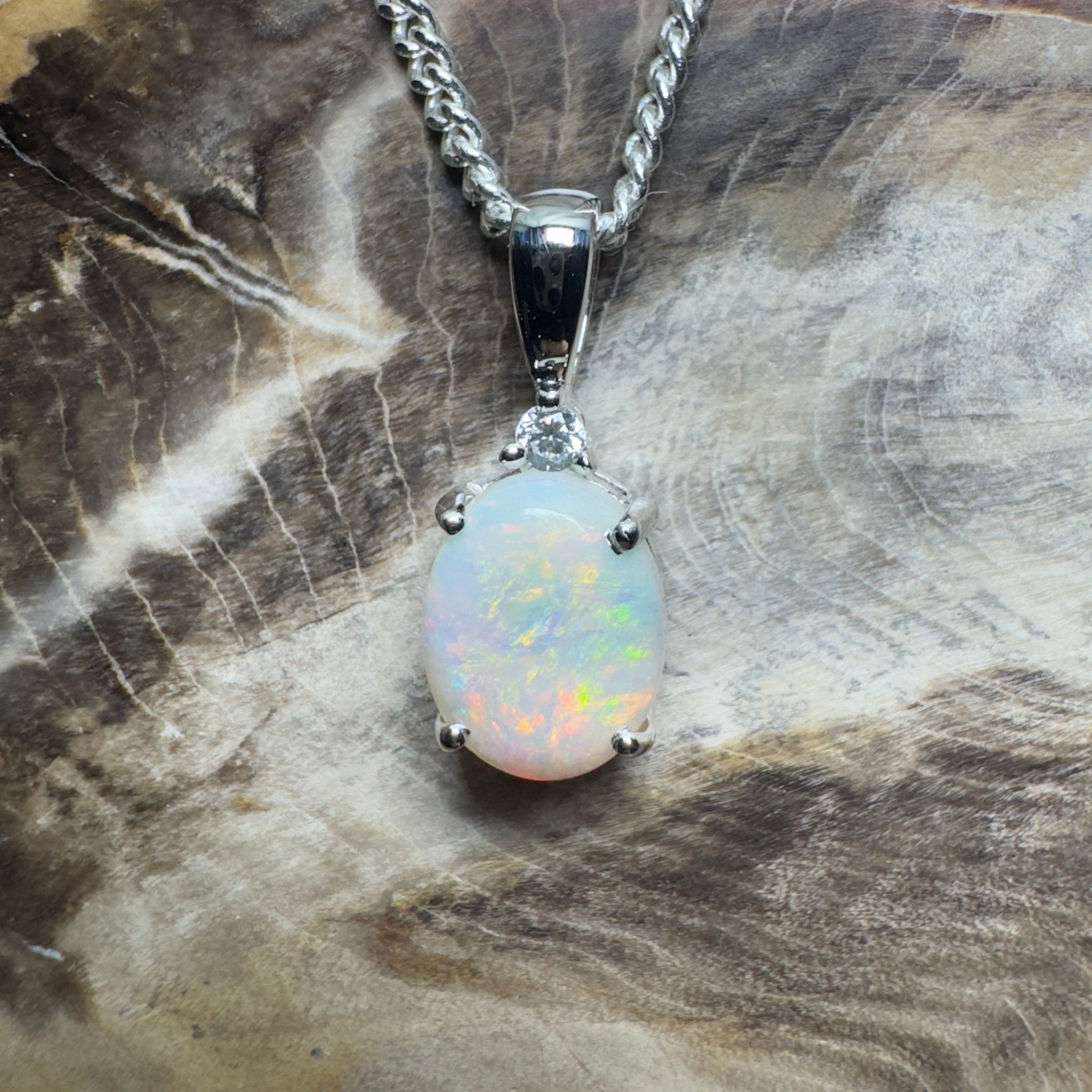 Woomera Skies ~ 1ct Coober Pedy Opal 925 Silver Pendant