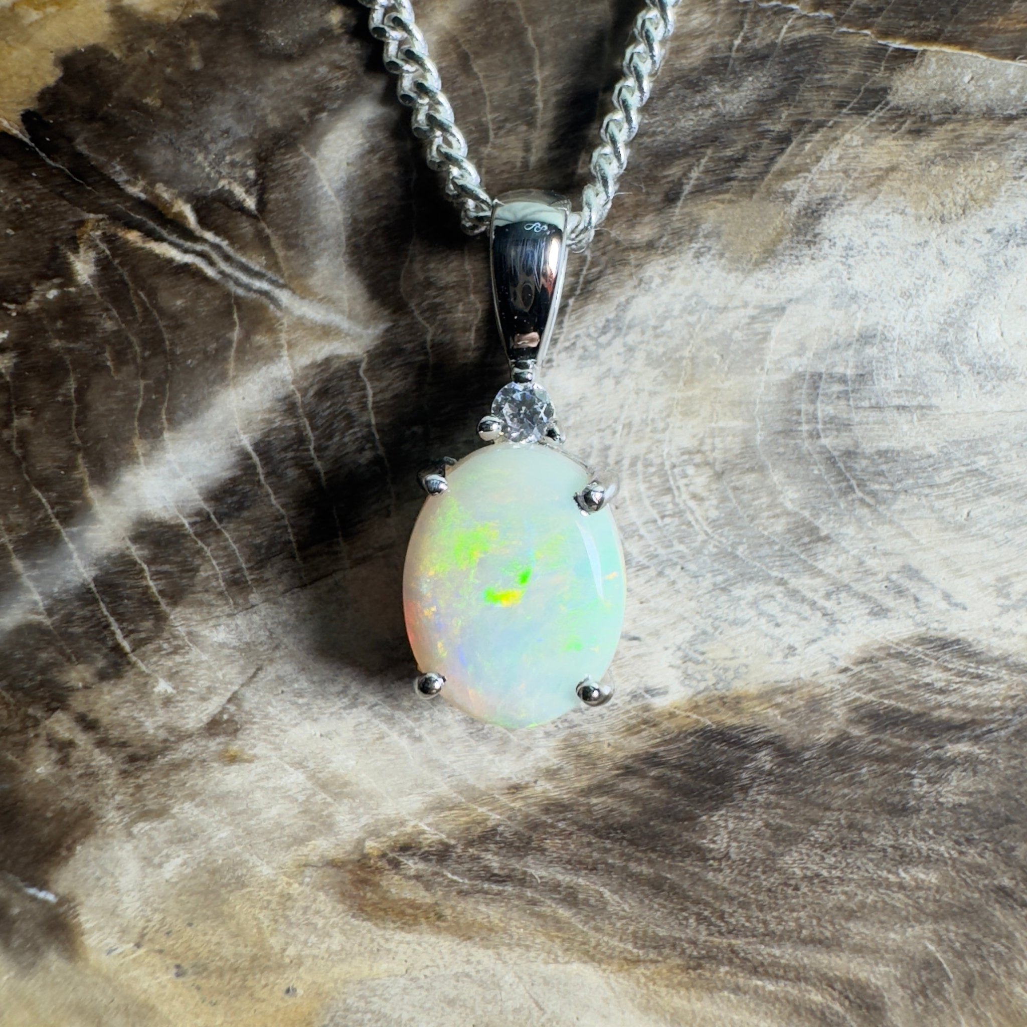 Woomera Skies ~ 1ct Coober Pedy Opal 925 Silver Pendant