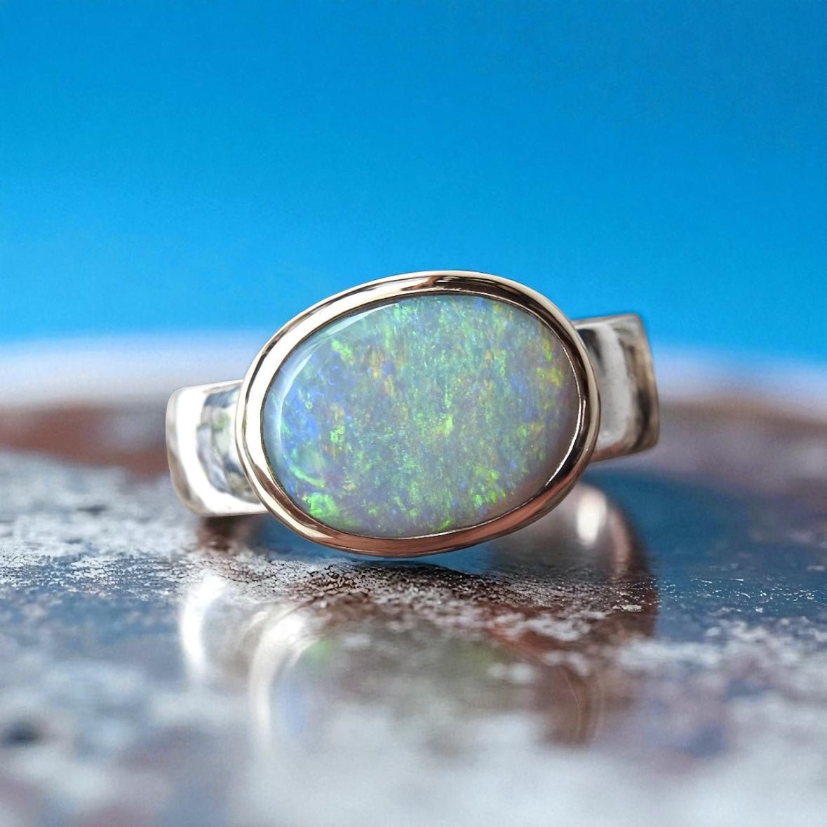 Opal Rings | Handcrafted Solid Australian Opal Rings in Silver & Gold ...