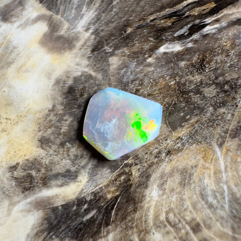 Iridescent opal gemstone.