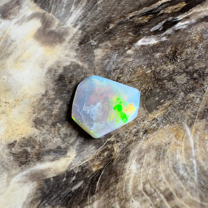 Iridescent opal gemstone.