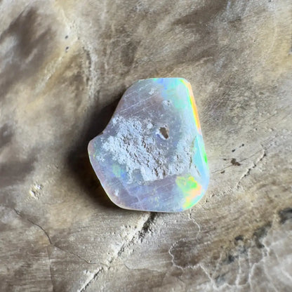 Iridescent opal gemstone.