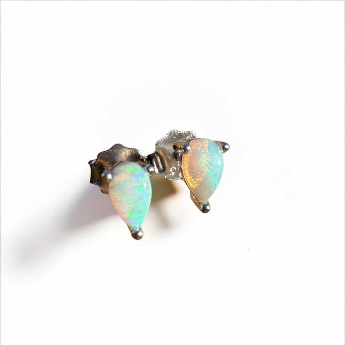 0.3ct Coober Pedy Opal Earrings ~ 'Coles Bay Sparkle' | 925 Sterling Silver | Solid Australian Opal