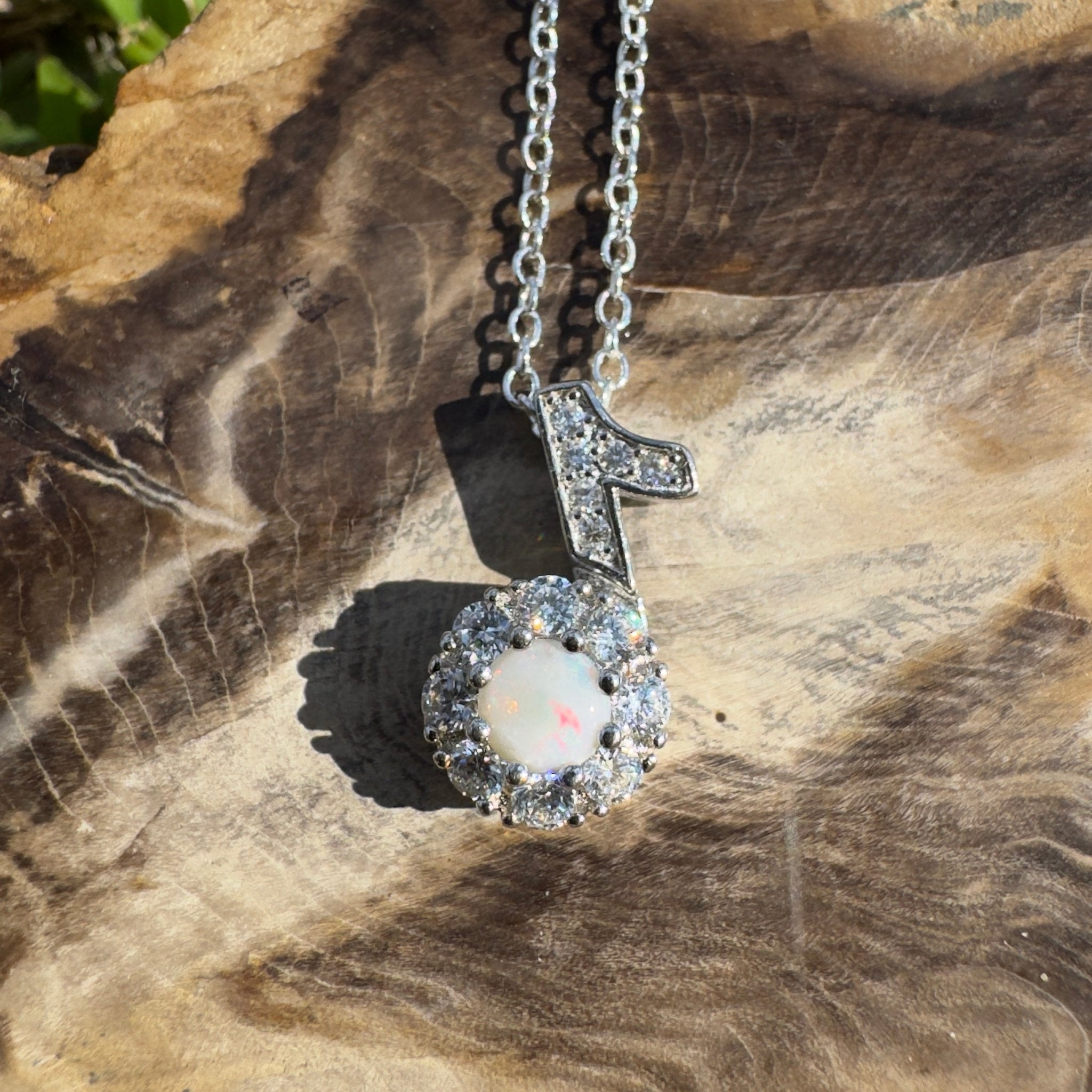 0.3ct Coober Pedy Opal Pendant Necklace ~ 'Esperance Horizon' | 925 Sterling Silver | Solid Australian Opal