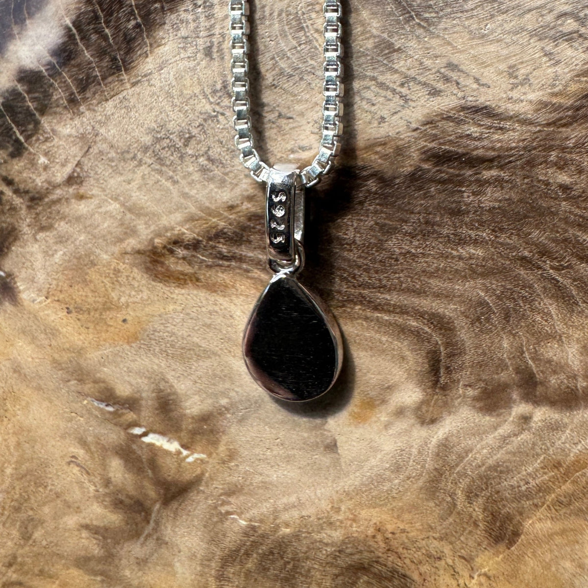 0.4ct Coober Pedy Opal Pendant Necklace ~ 'Halls Gap Glimmer' | 925 Sterling Silver | Solid Australian Opal