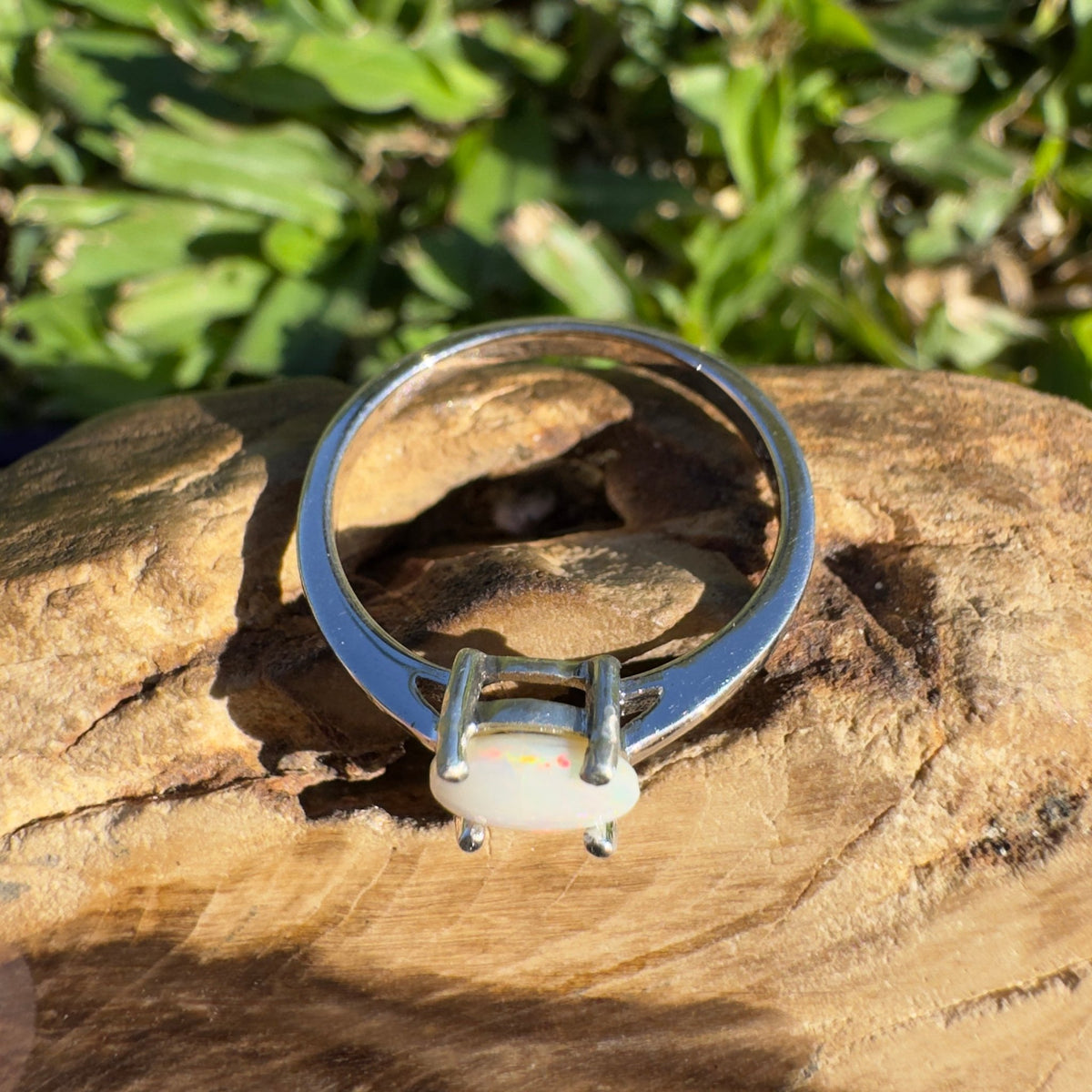 0.4ct Coober Pedy Opal Ring ~ 'Rottnest Sunset' | 925 Sterling Silver | Solid Australian Opal