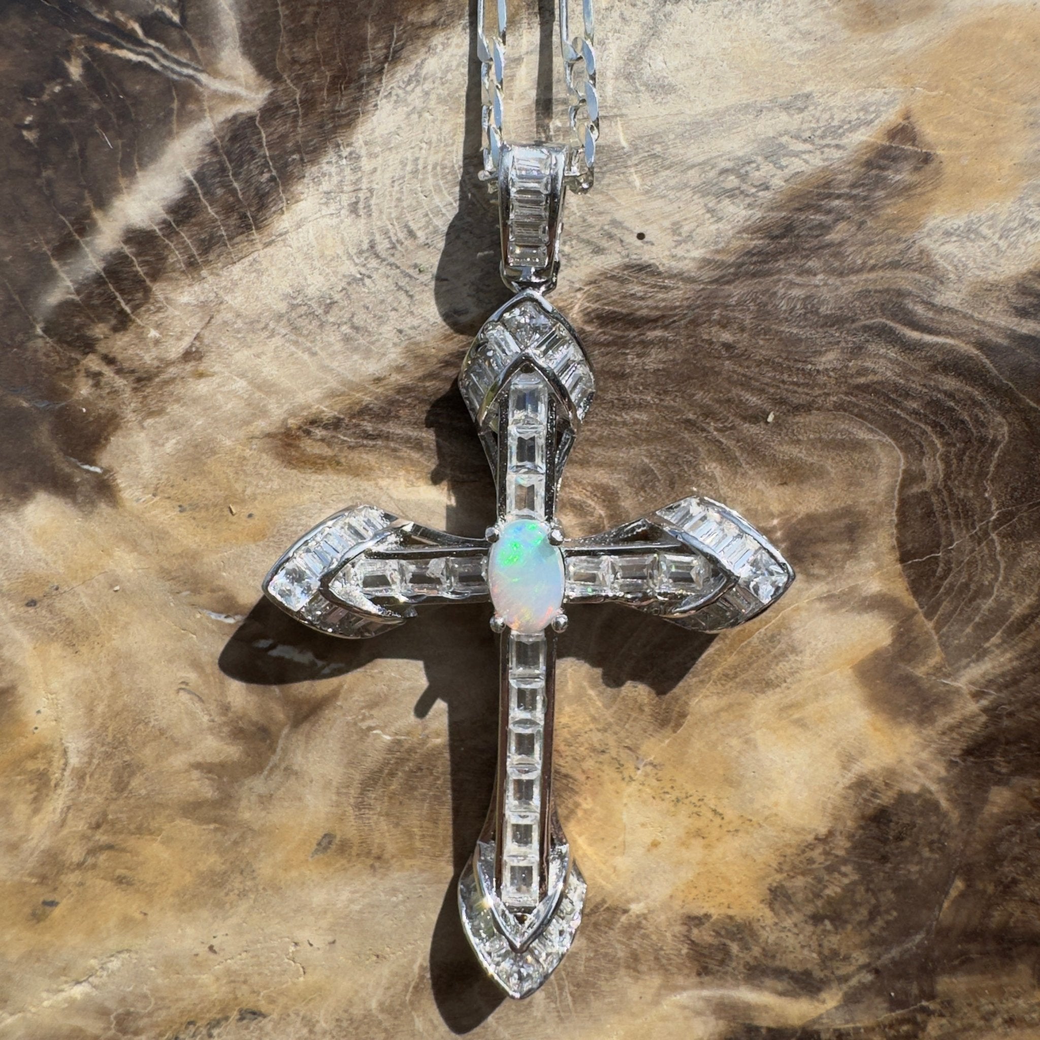 0.4ct Lightning Ridge Opal Pendant Necklace ~ 'Cradle Mountain Grace' | 925 Sterling Silver | Solid Australian Opal