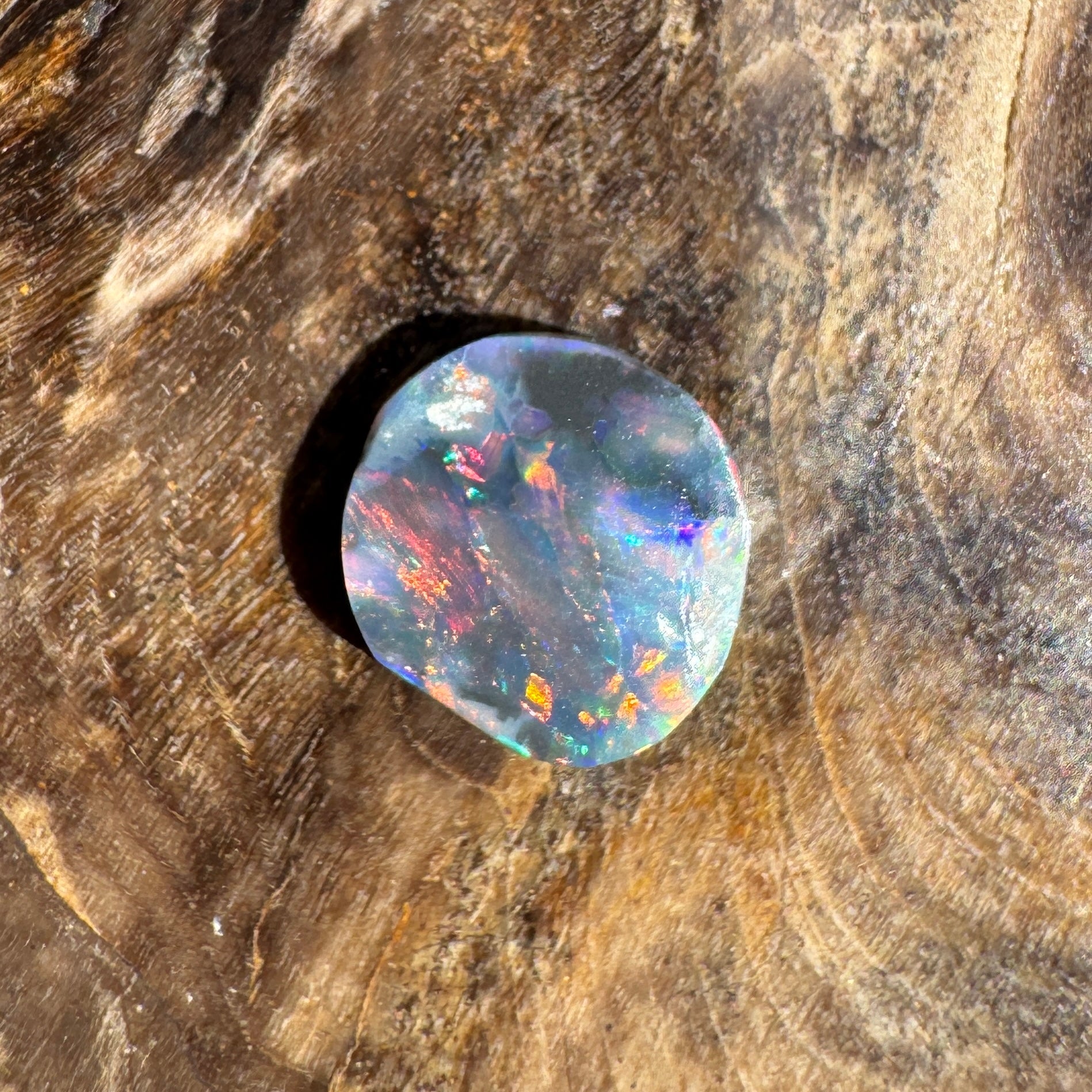 0.5ct Lightning Ridge Black Opal | Solid Australian Opal | Hand-Cut