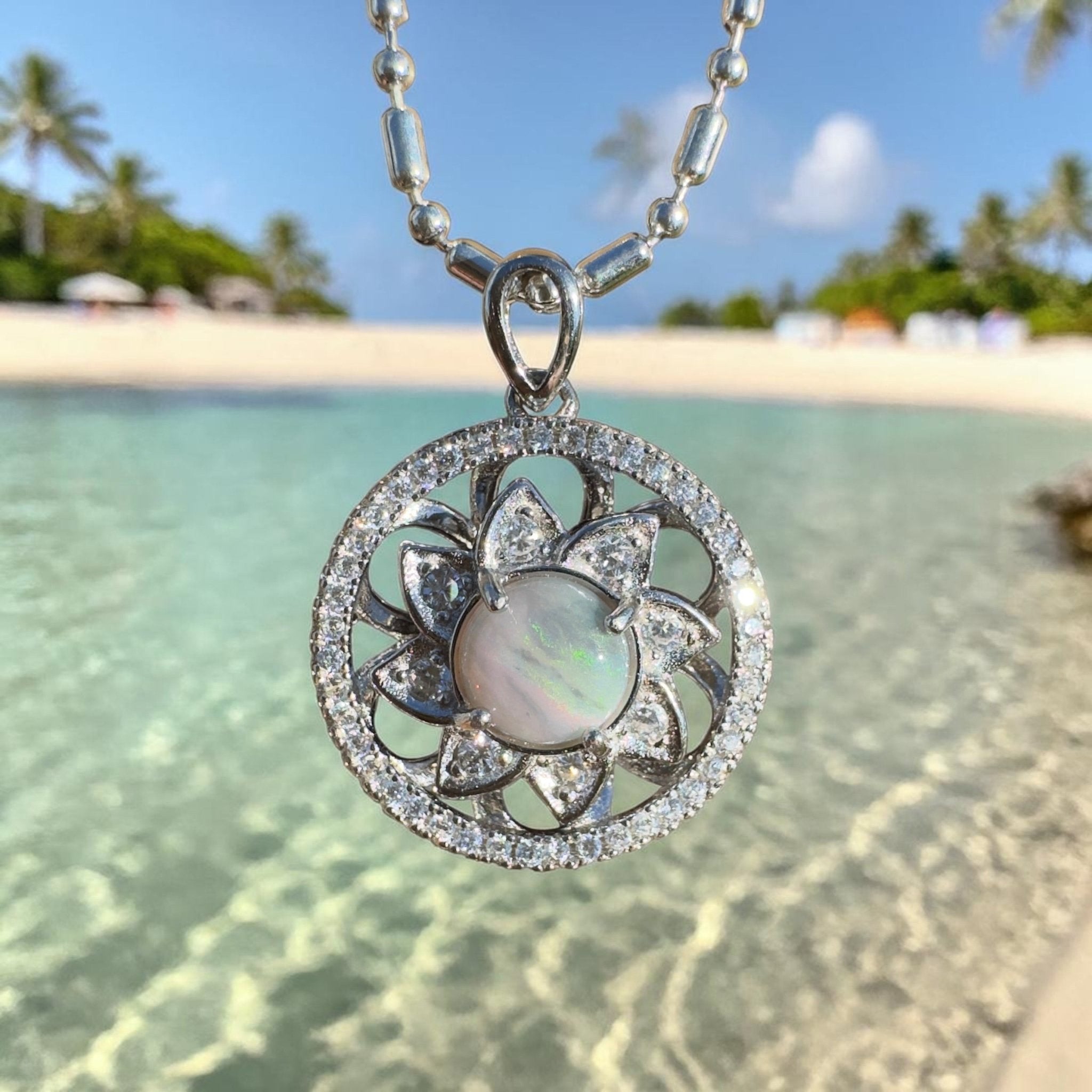 0.5ct Lightning Ridge Opal Pendant Necklace ~ 'Gawler Ranges Forge' | 925 Sterling Silver | Solid Australian Opal