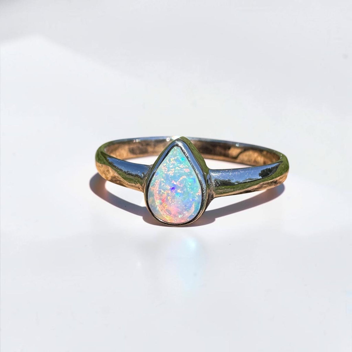 0.5ct Lightning Ridge Opal Ring ~ 'Cann River Blue' | 925 Sterling Silver | Solid Australian Opal