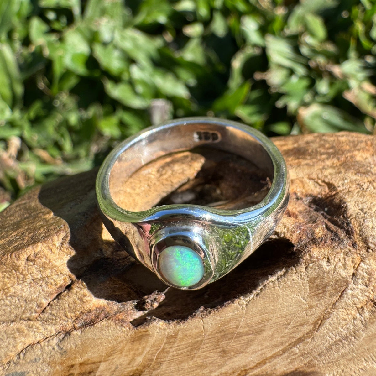 0.5ct Lightning Ridge Opal Ring ~ 'Coonawarra Harvest' | 925 Sterling Silver | Solid Australian Opal
