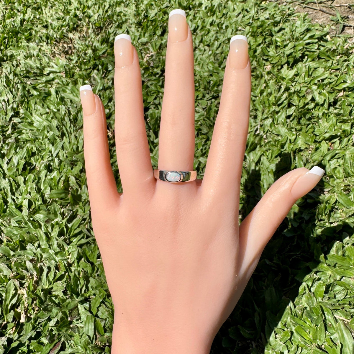 0.5ct Mintabie Opal Ring ~ 'Sunset Dreaming' | 925 Sterling Silver | Solid Australian Opal