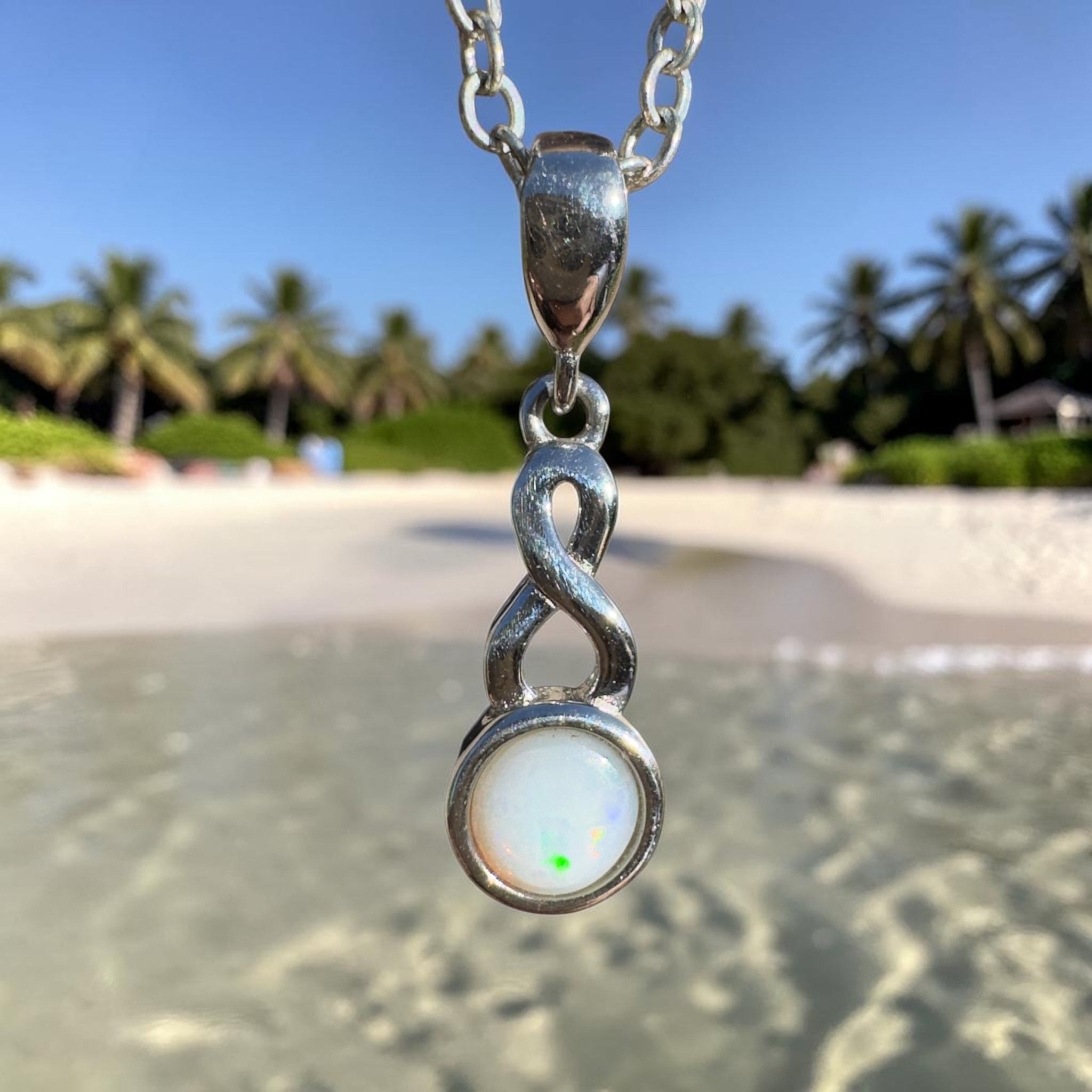 0.5ct Solid Lightning Ridge Opal Pendant Necklace ~ 'Barwon River Drift' | 925 Sterling Silver | Solid Australian Opal
