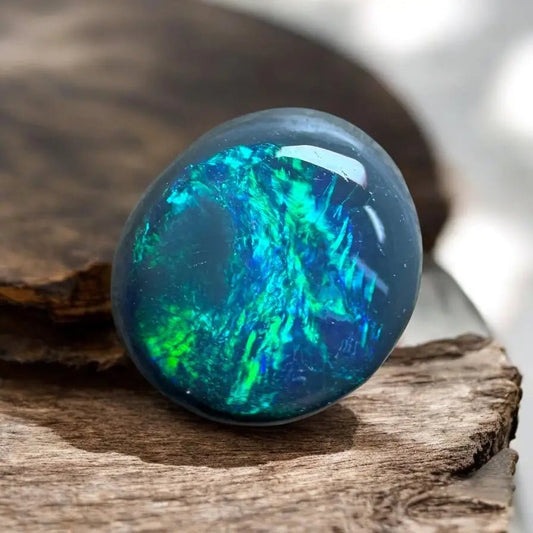 0.65ct Hand - Cut Solid Lightning Ridge Semi Black Opal