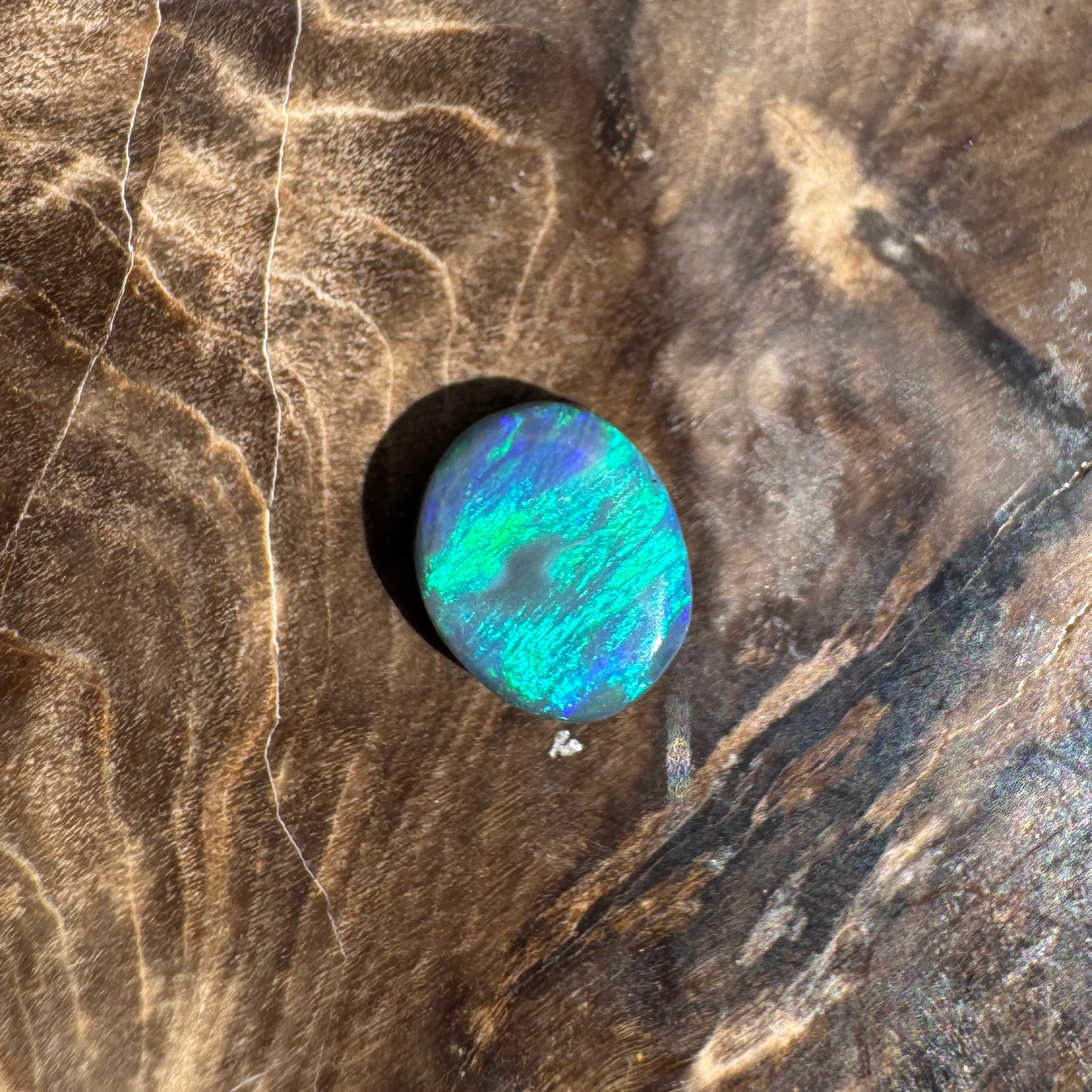 0.6ct Lightning Ridge Semi Black Opal | Solid Australian Opal | Hand-Cut