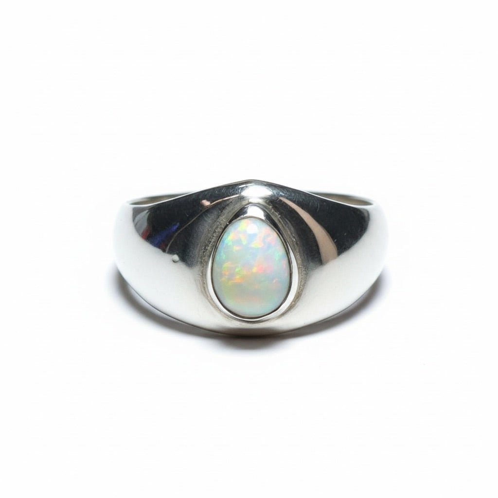 0.6ct Solid Lightning Ridge Opal Ring ~'Clifton Breeze' | 925 Sterling Silver | Solid Australian Opal