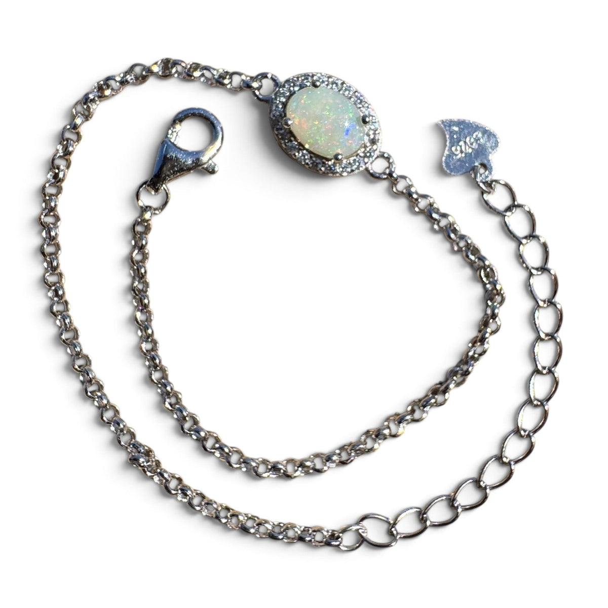 0.7ct Coober Pedy Opal Bracelet ~ 'Coober Pedy Firetide' | 925 Sterling Silver | Solid Australian Opal