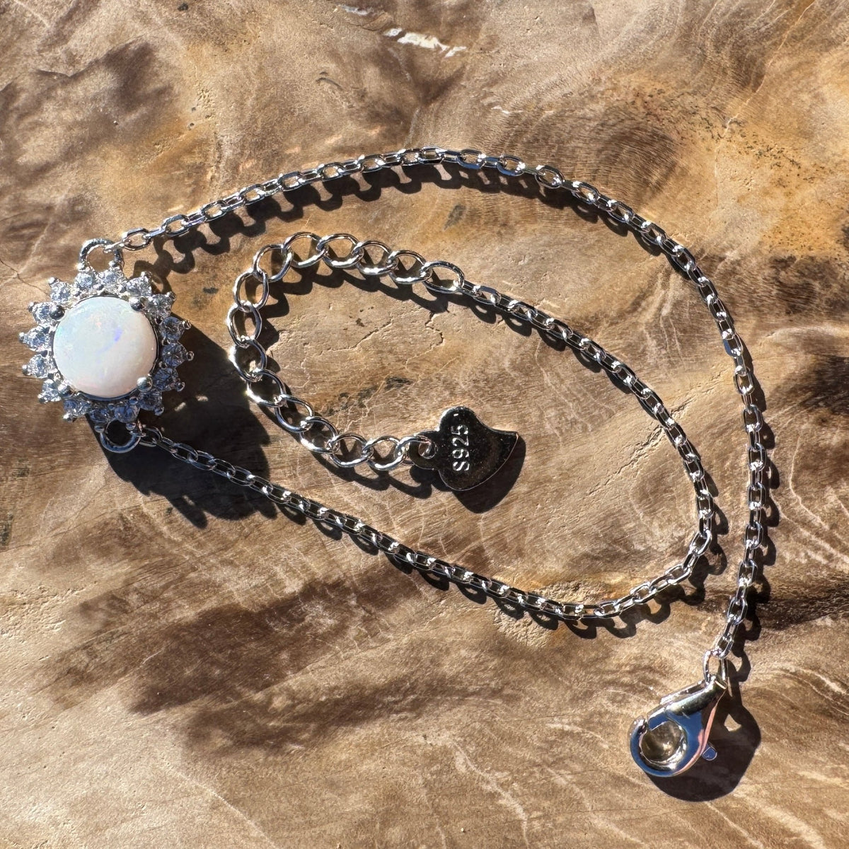 0.7ct Coober Pedy Opal Bracelet ~ 'Tathra Tide' | 925 Sterling Silver | Solid Australian Opal