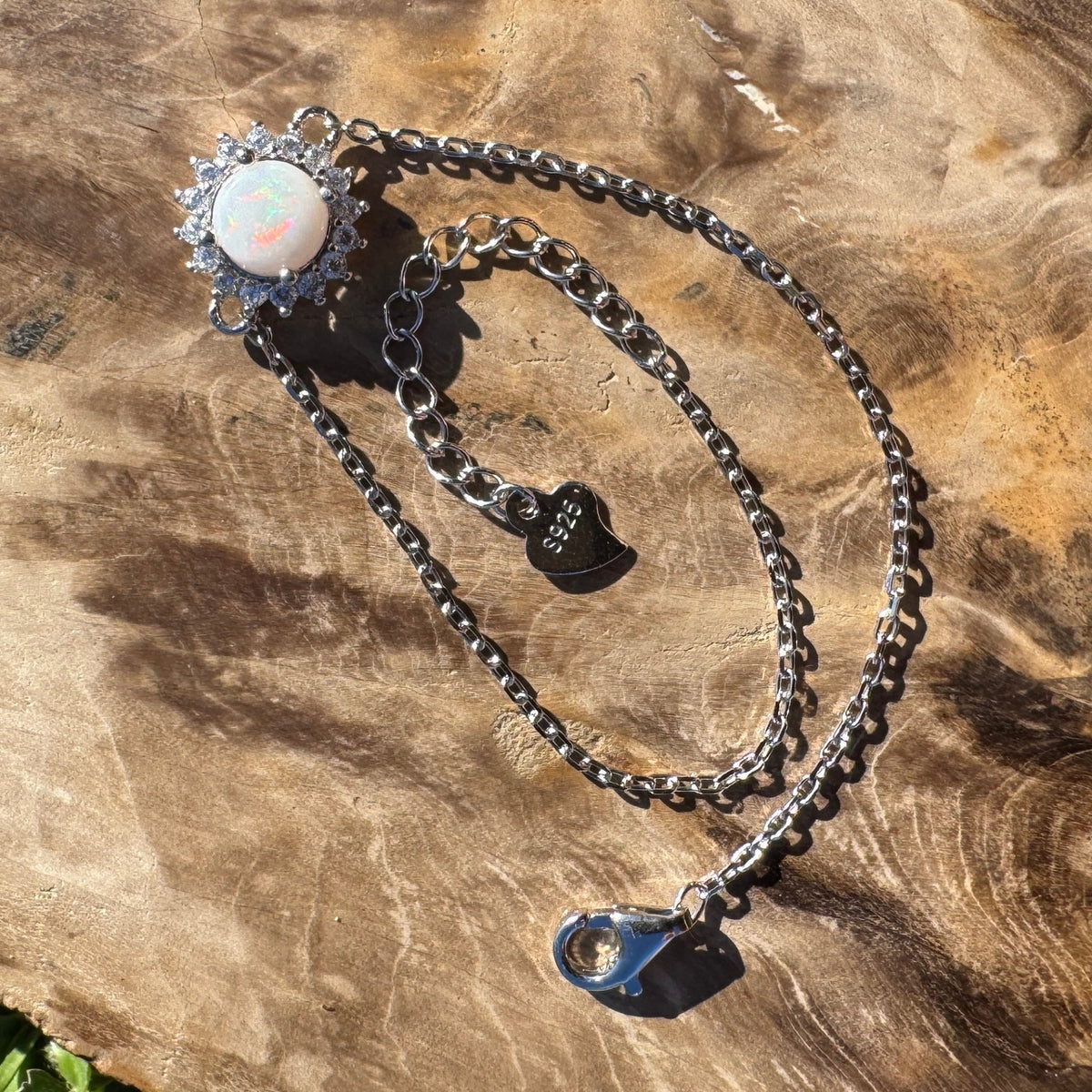 0.7ct Coober Pedy Opal Bracelet ~ 'Tathra Tide' | 925 Sterling Silver | Solid Australian Opal