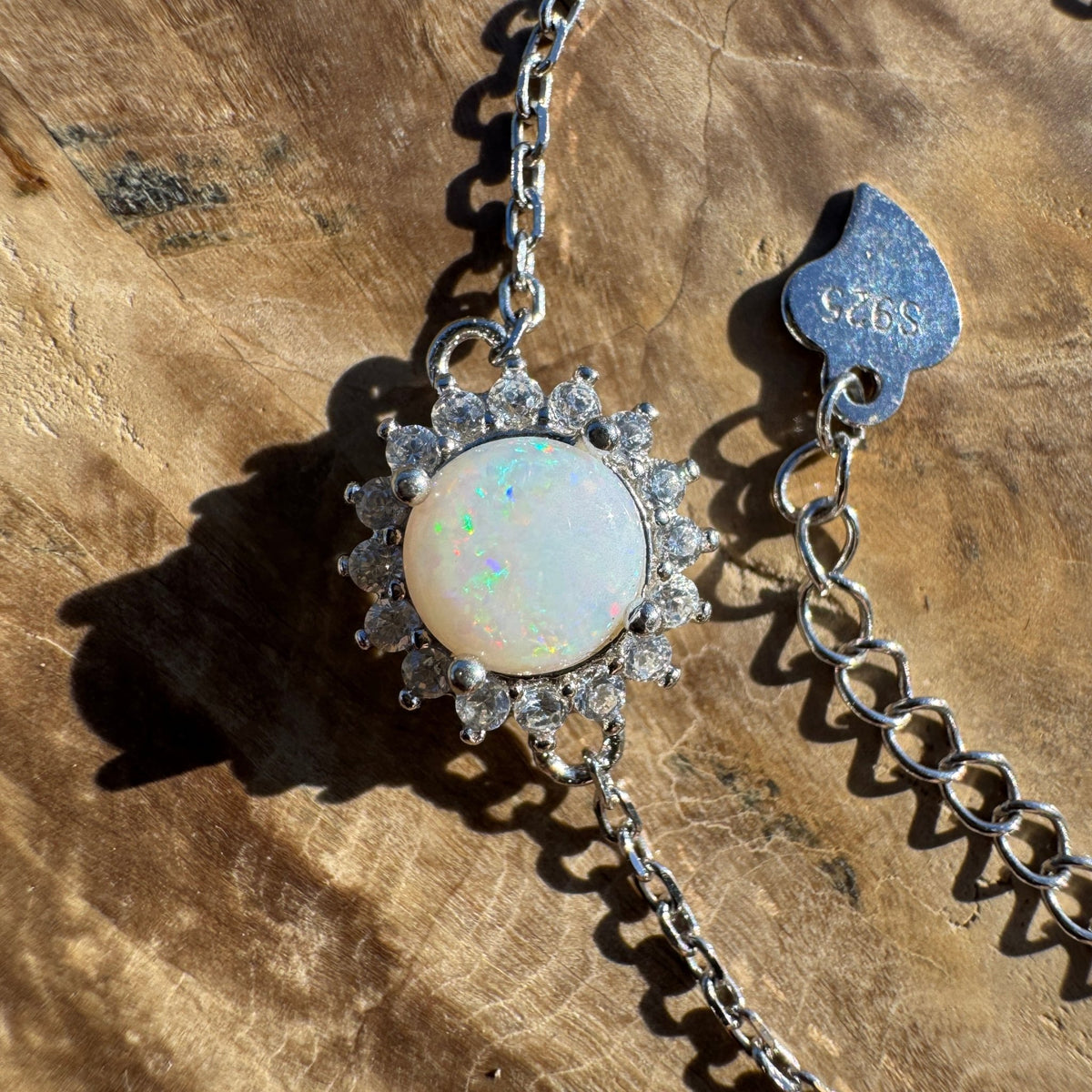 0.7ct Coober Pedy Opal Bracelet ~ 'Terrigal Current' | 925 Sterling Silver | Solid Australian Opal
