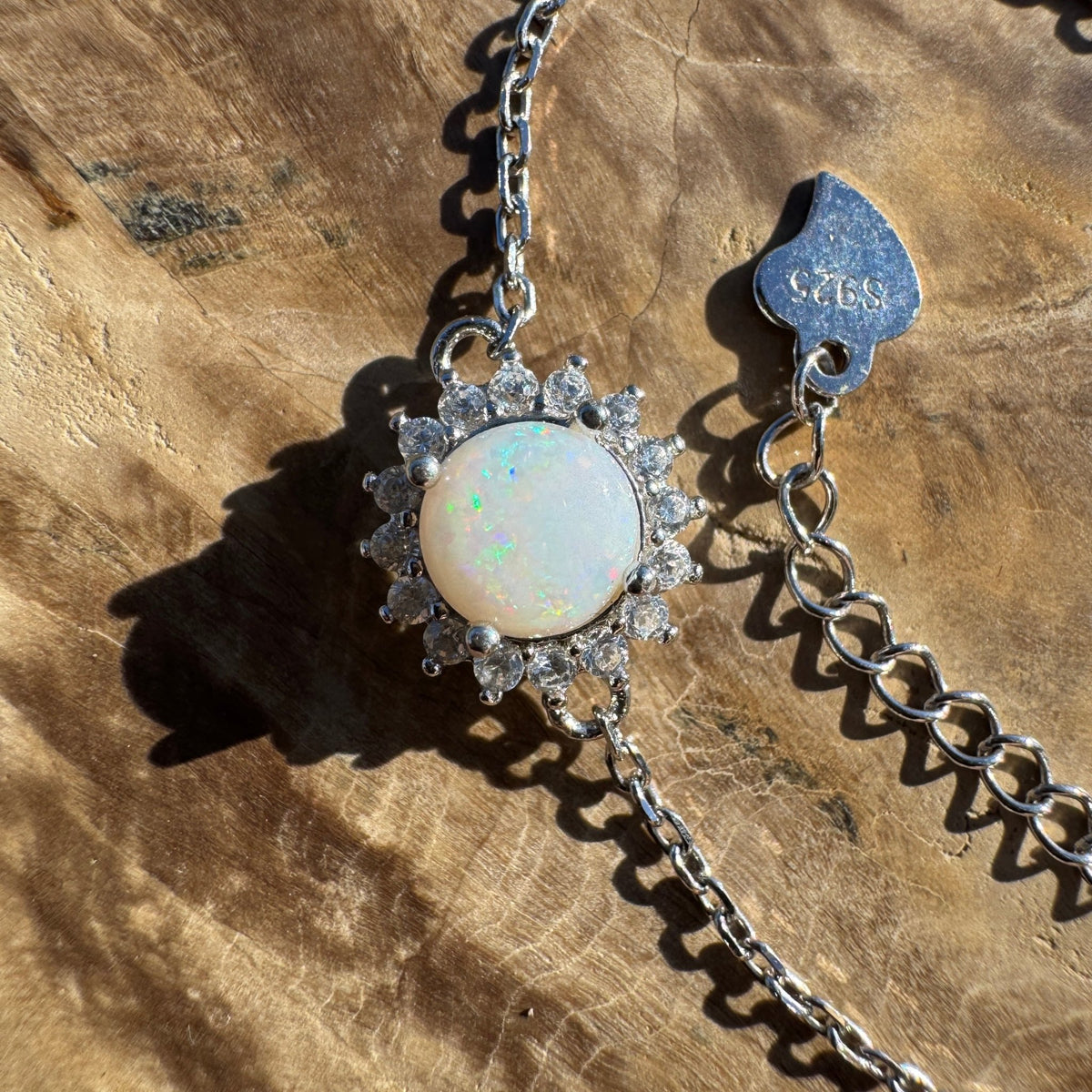 0.7ct Coober Pedy Opal Bracelet ~ 'Terrigal Current' | 925 Sterling Silver | Solid Australian Opal