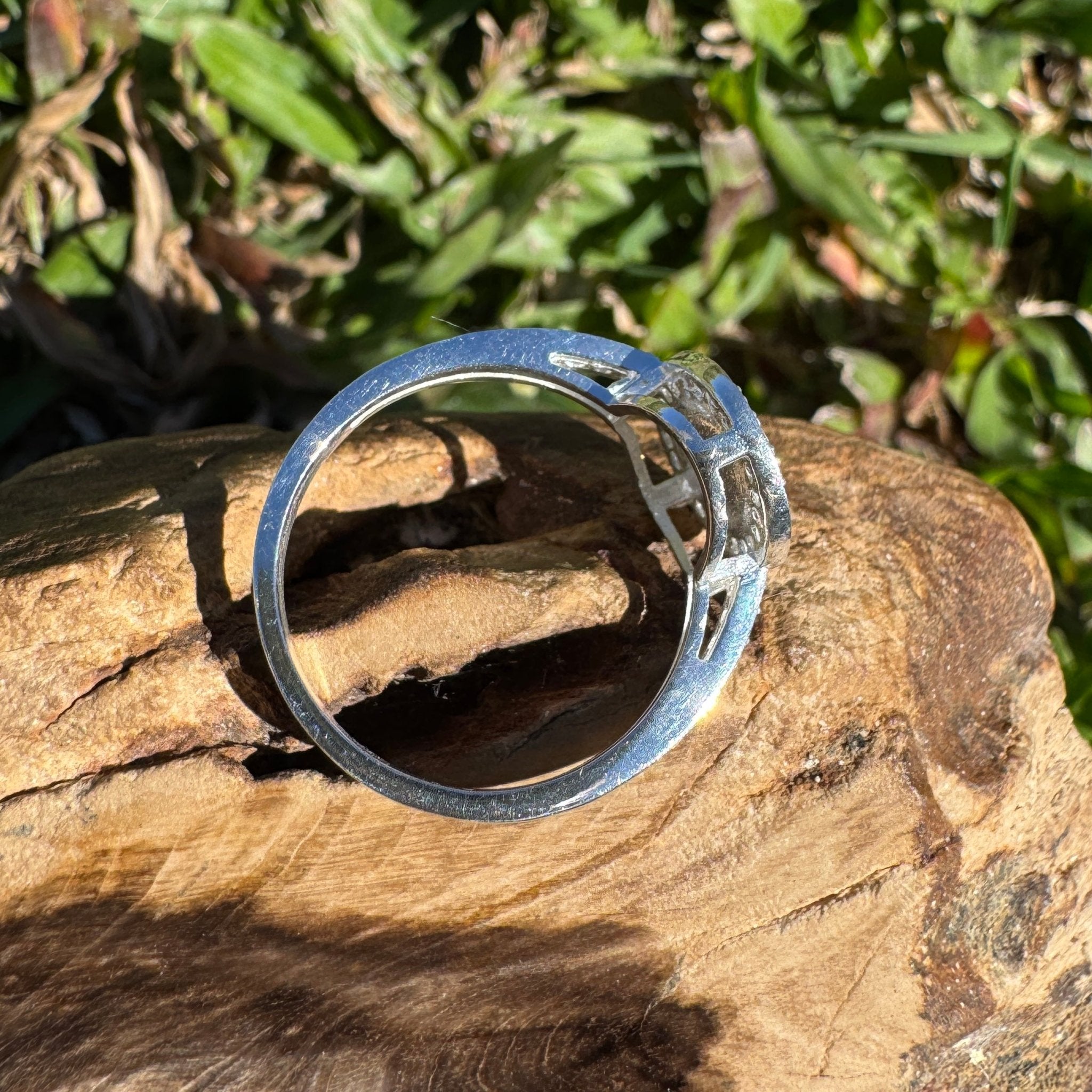 0.7ct Coober Pedy Opal Ring ~ 'Shark Bay Ember' | 925 Sterling Silver | Solid Australian Opal