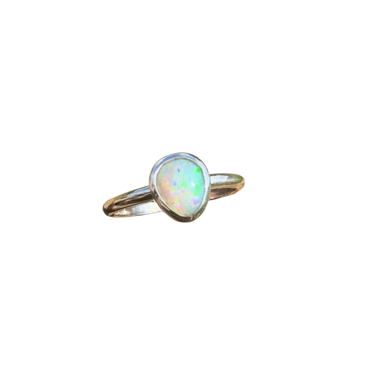0.7ct Lightning Ridge Opal Ring ~ 'Murramarang Wash' | 925 Sterling Silver | Solid Australian Opal