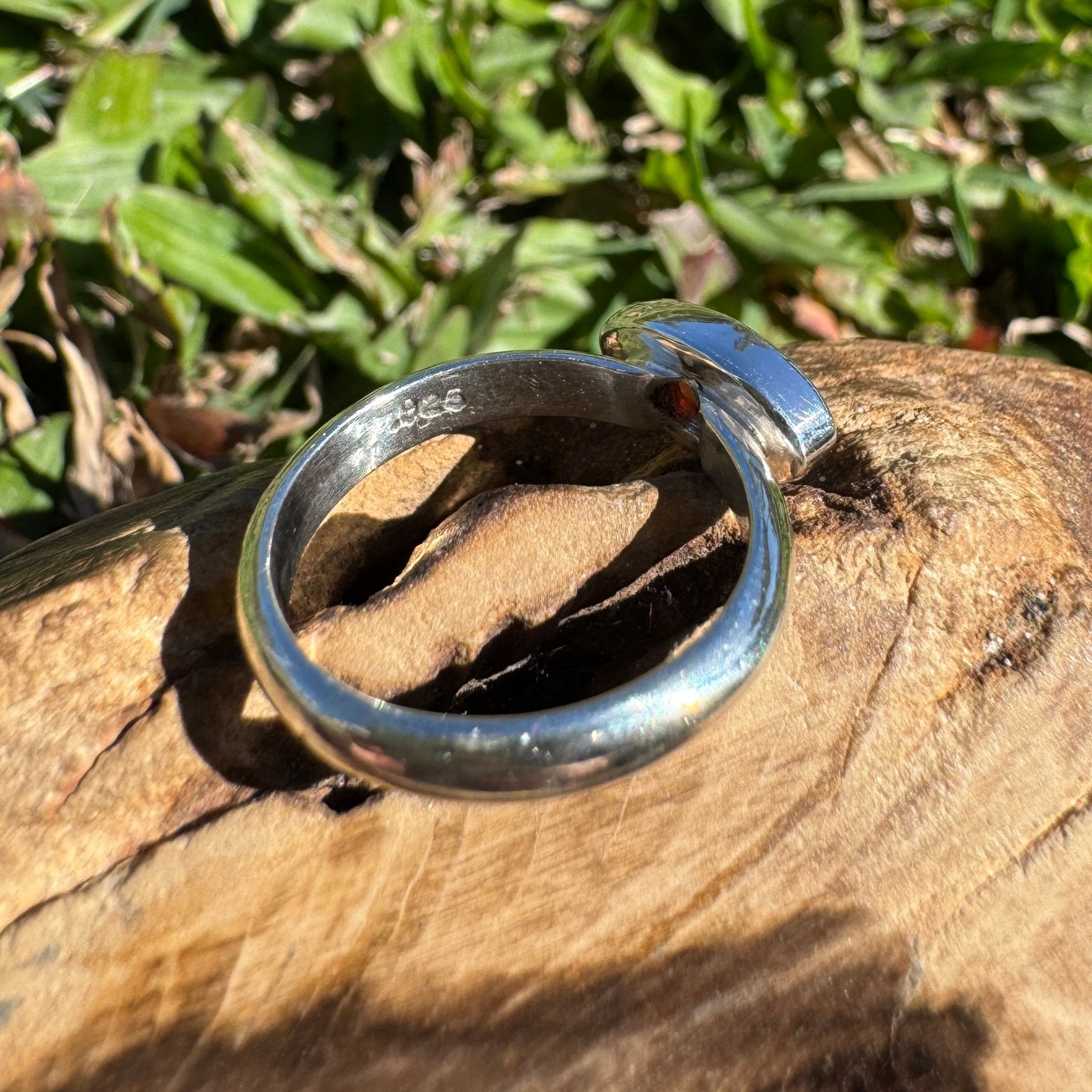 0.7ct Lightning Ridge Opal Ring ~ 'Noosa Heads Green' | 925 Sterling Silver | Solid Australian Opal