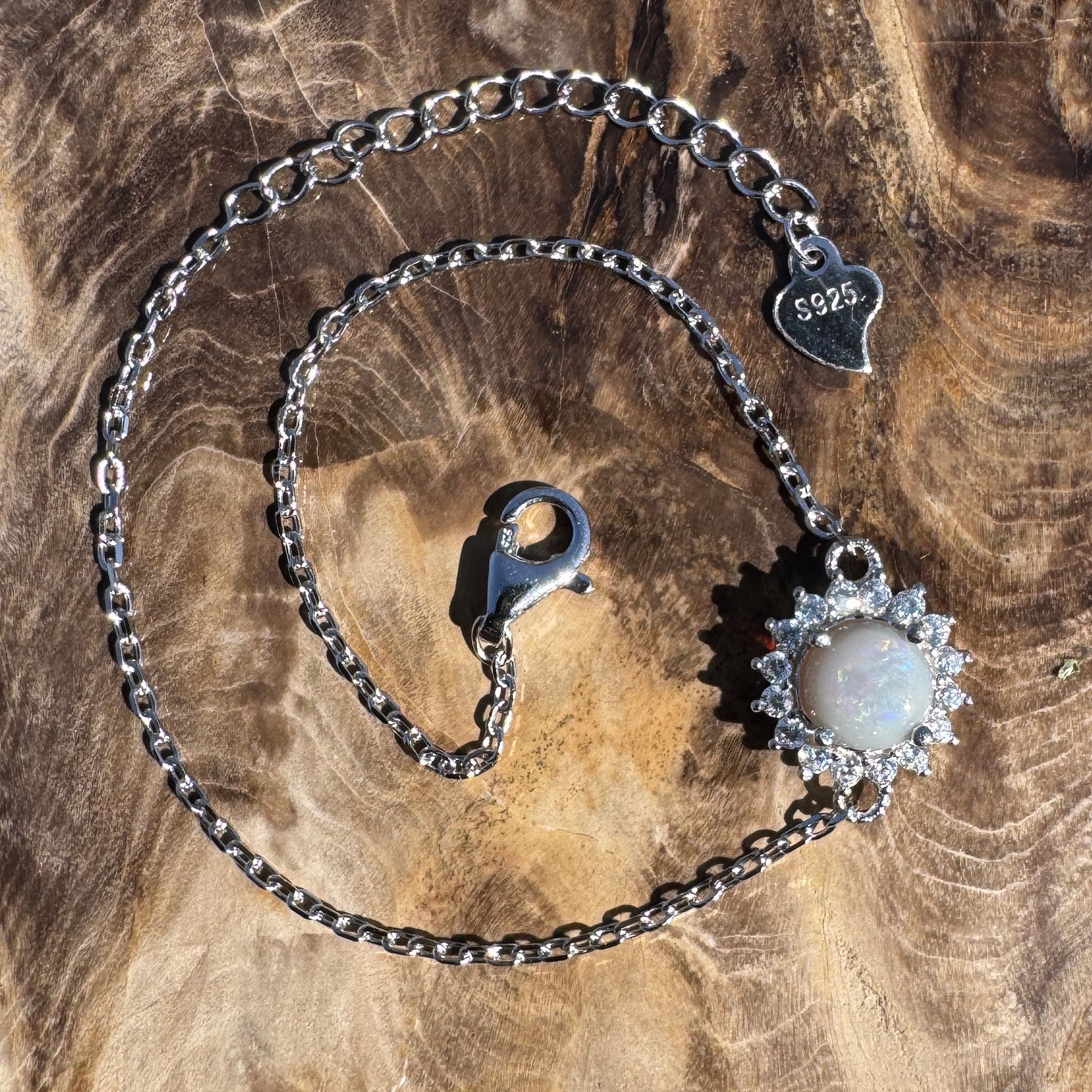 0.8ct Coober Pedy Opal Bracelet ~ 'Arkaroola Ochre' | 925 Sterling Silver | Solid Australian Opal