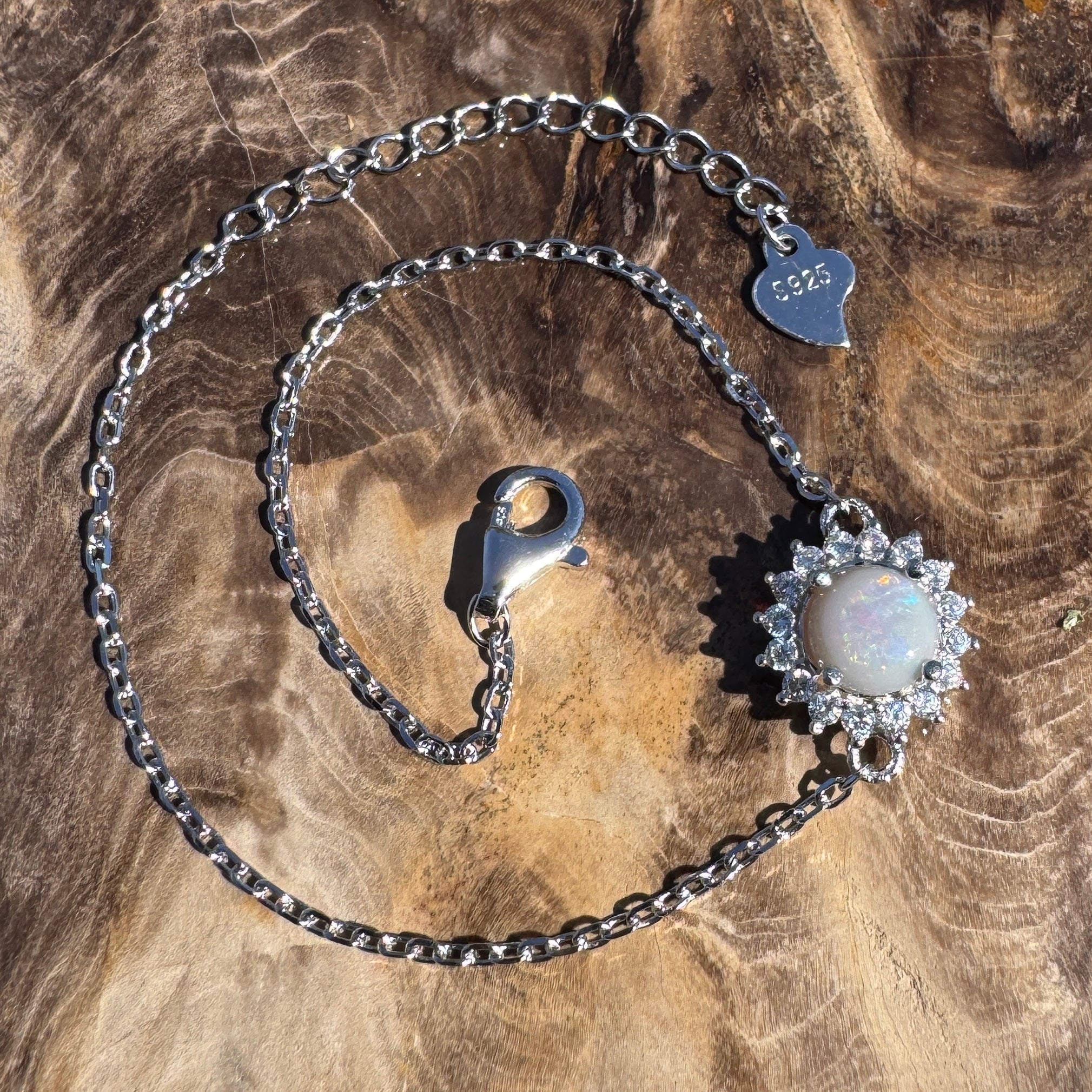 0.8ct Coober Pedy Opal Bracelet ~ 'Arkaroola Ochre' | 925 Sterling Silver | Solid Australian Opal