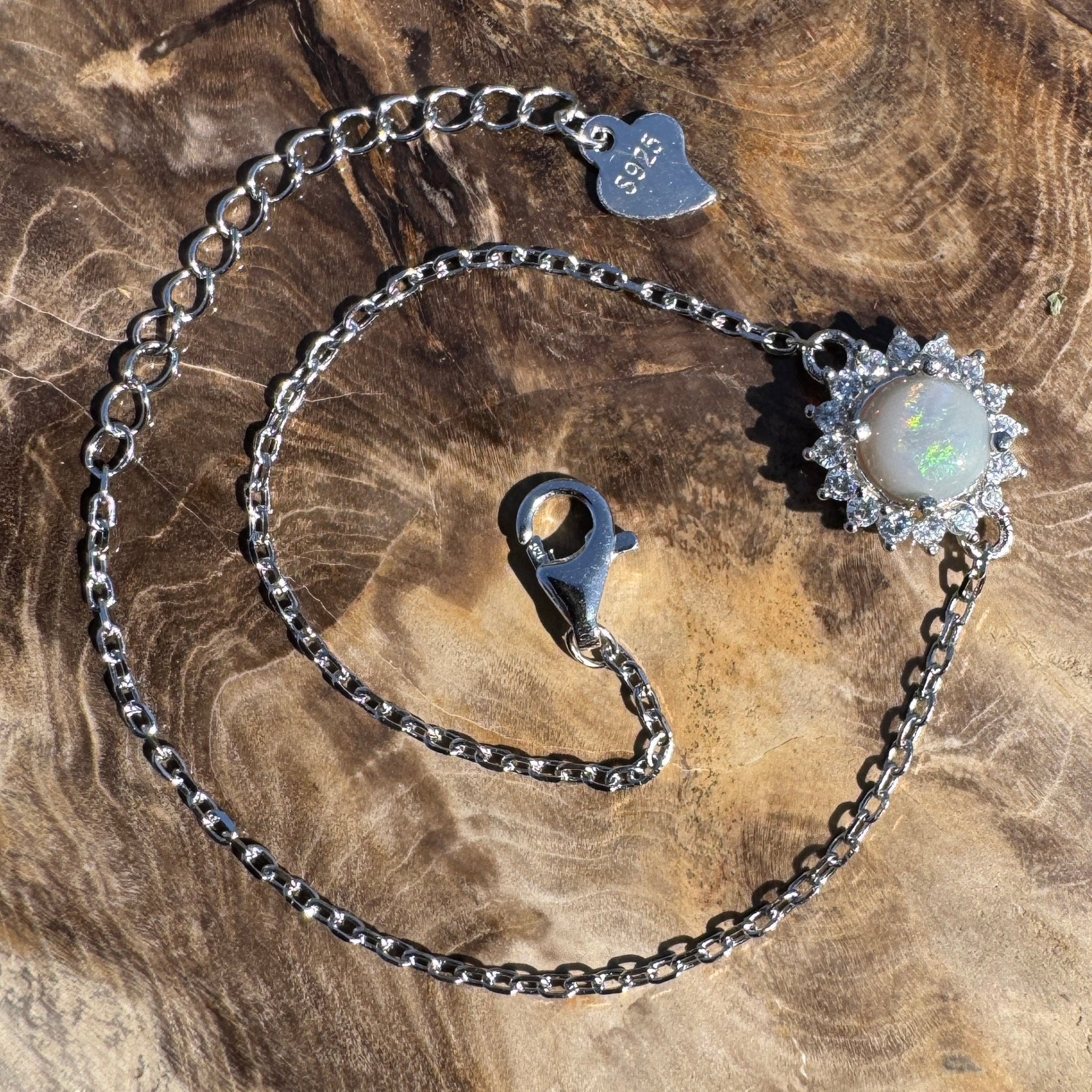 0.8ct Coober Pedy Opal Bracelet ~ 'Arkaroola Ochre' | 925 Sterling Silver | Solid Australian Opal