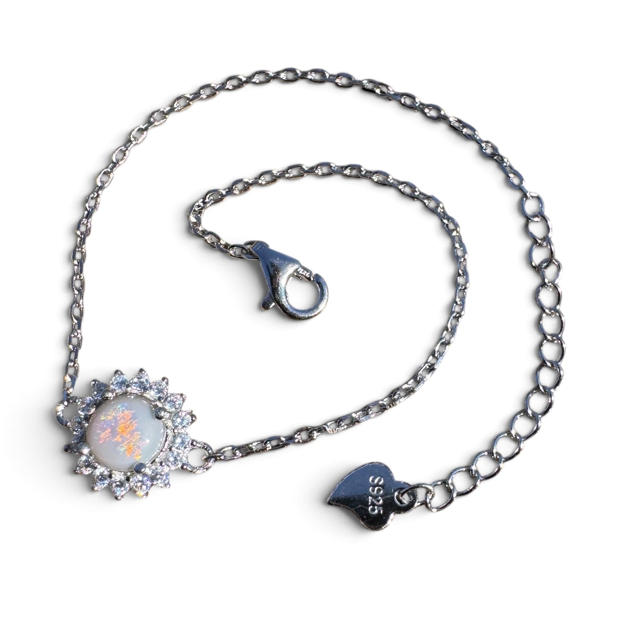 0.8ct Coober Pedy Opal Bracelet ~ 'Arkaroola Ochre' | 925 Sterling Silver | Solid Australian Opal