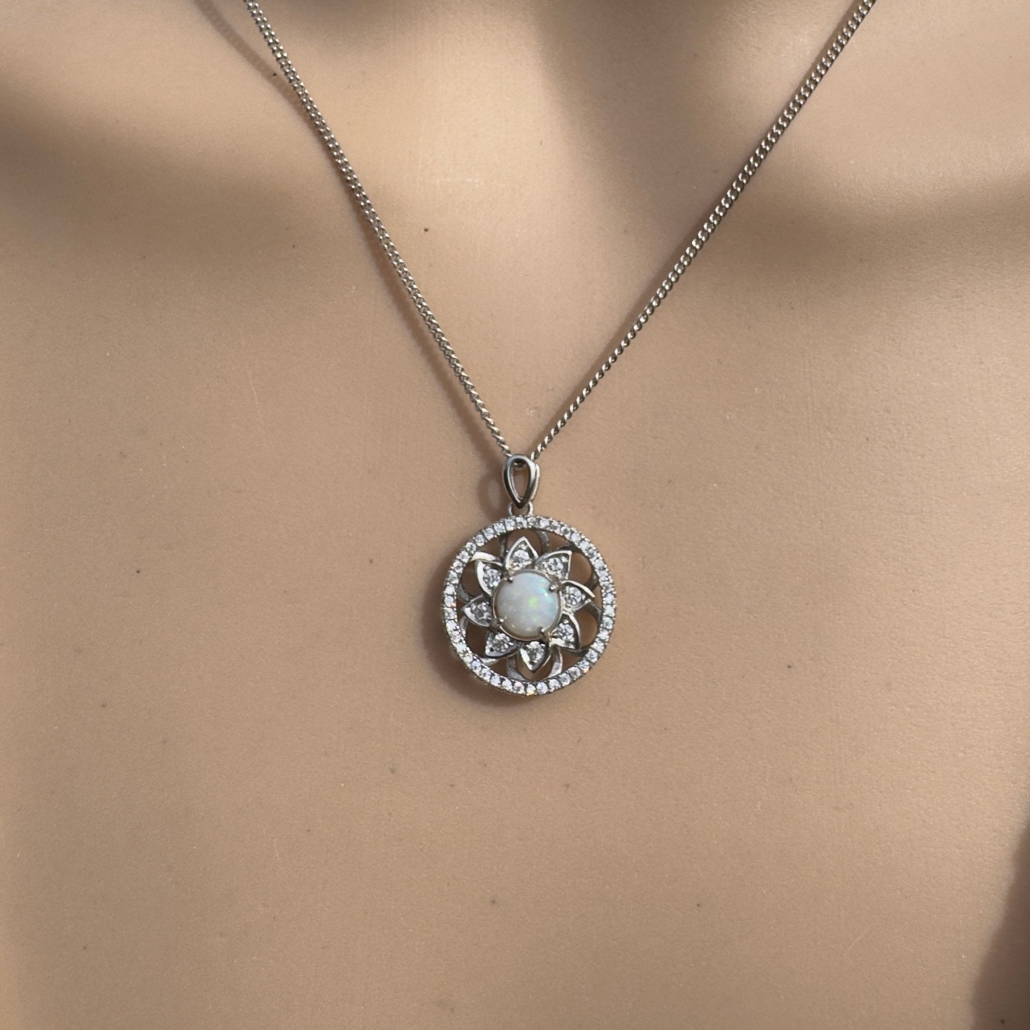 0.8ct Coober Pedy Opal Spinner Pendant Necklace ~ 'Oodla Wirra Calm' | 925 Sterling Silver | Solid Australian Opal