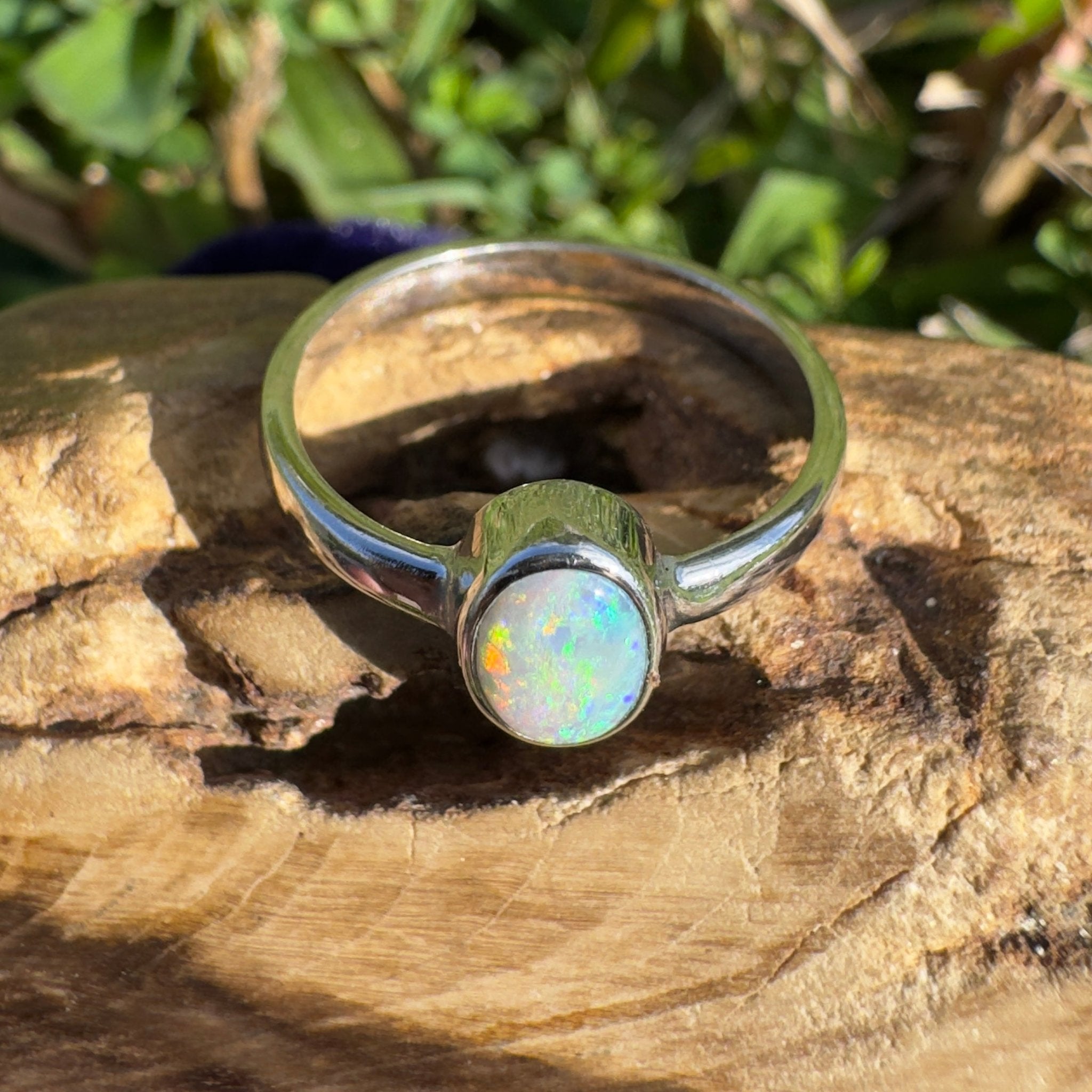 0.8ct Lightning Ridge Opal Ring ~ 'Jervis Bay Ember' | 925 Sterling Silver | Solid Australian Opal
