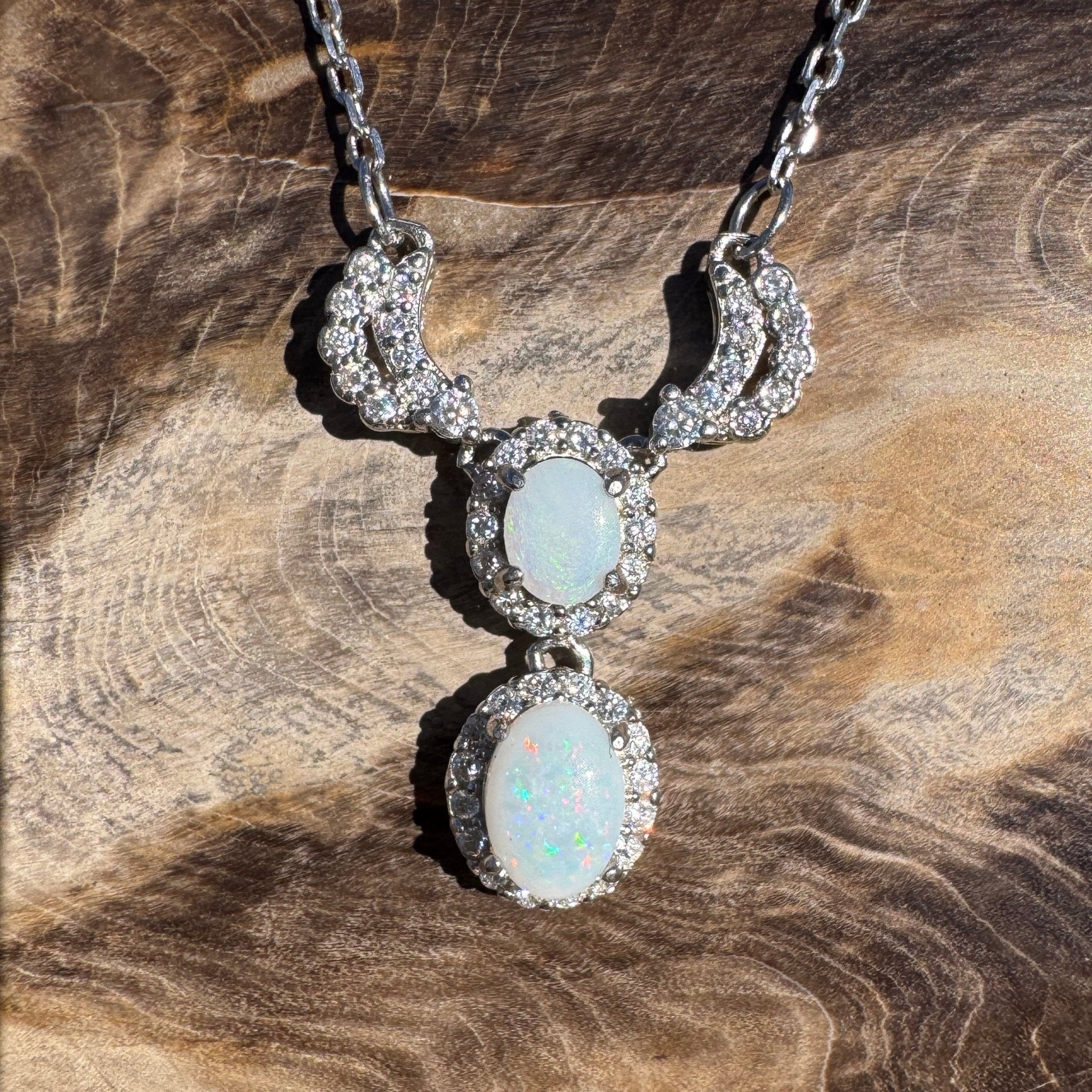 0.9ct Coober Pedy Opal Pendant Necklace ~ 'Karijini Glow' | 925 Sterling Silver | Solid Australian Opal