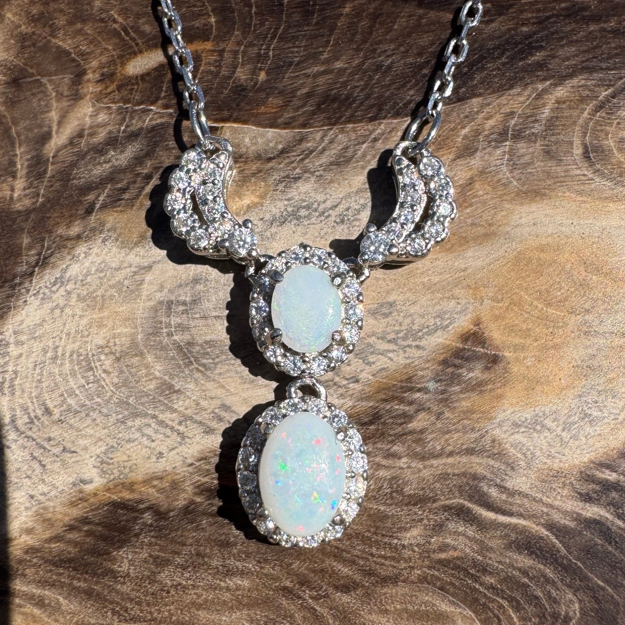 0.9ct Coober Pedy Opal Pendant Necklace ~ 'Karijini Glow' | 925 Sterling Silver | Solid Australian Opal