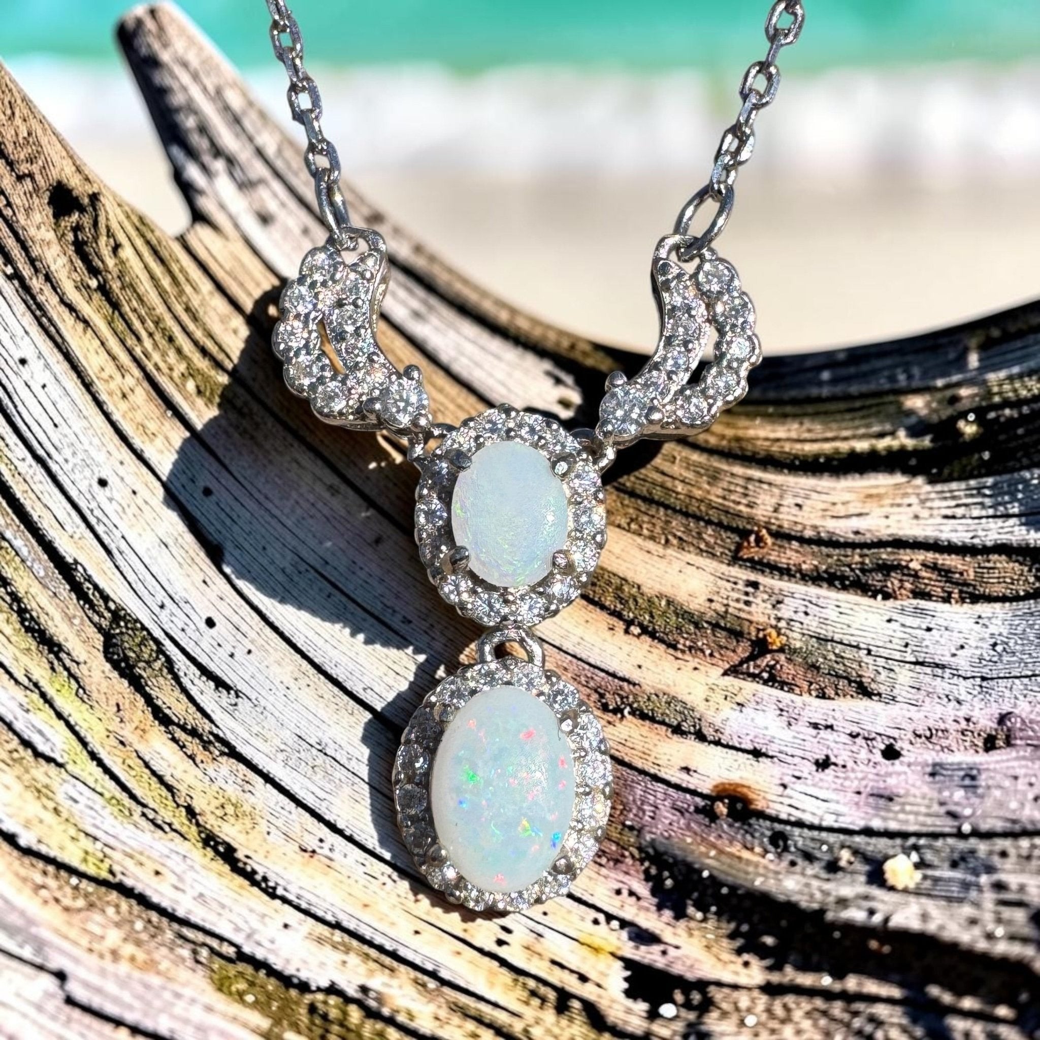 0.9ct Coober Pedy Opal Pendant Necklace ~ 'Karijini Glow' | 925 Sterling Silver | Solid Australian Opal