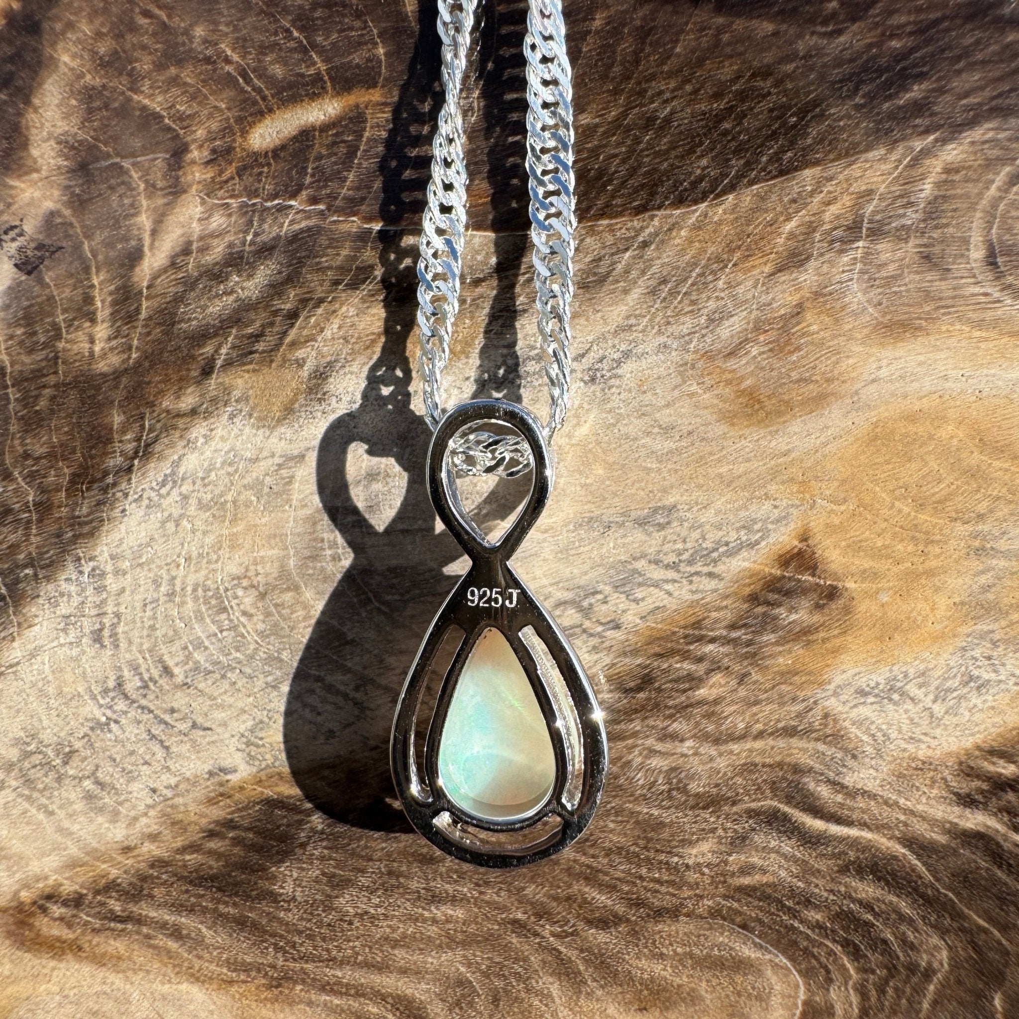 0.9ct Coober Pedy Opal Pendant Necklace ~ 'Uluru Regeneration' | 925 Sterling Silver | Solid Australian Opal