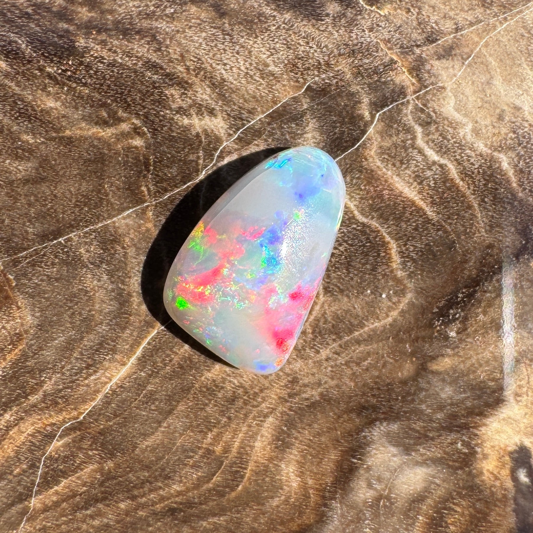 0.9ct Lightning Ridge Dark Crystal Opal | Solid Australian Opal | Hand-Cut
