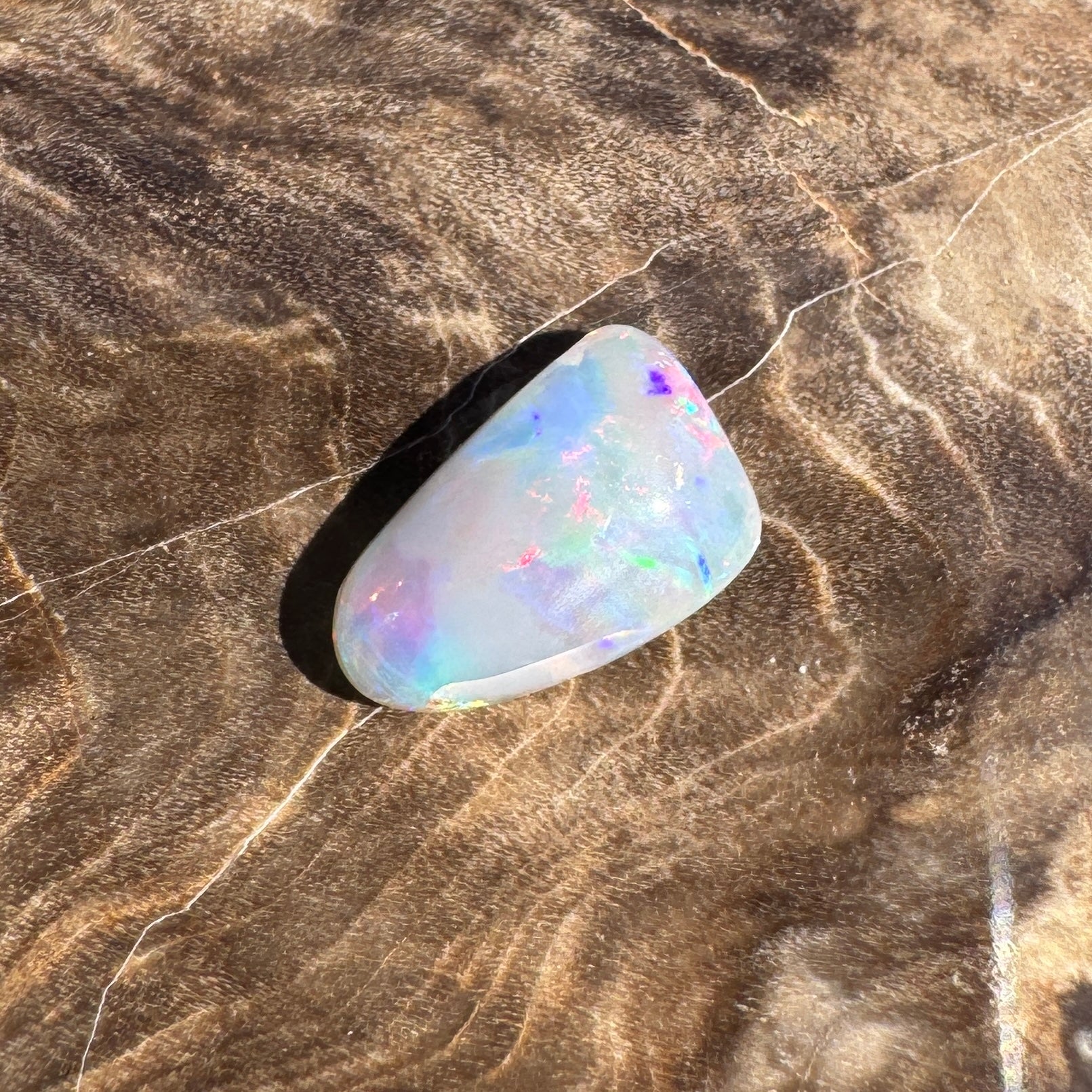 0.9ct Lightning Ridge Dark Crystal Opal | Solid Australian Opal | Hand-Cut