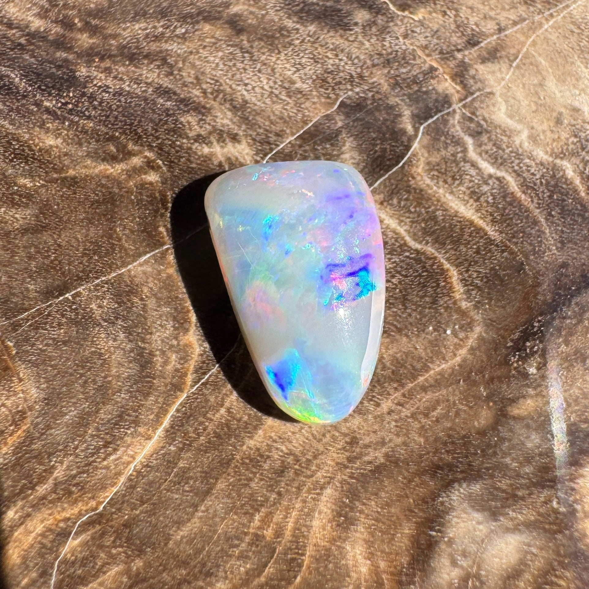 0.9ct Lightning Ridge Dark Crystal Opal | Solid Australian Opal | Hand-Cut