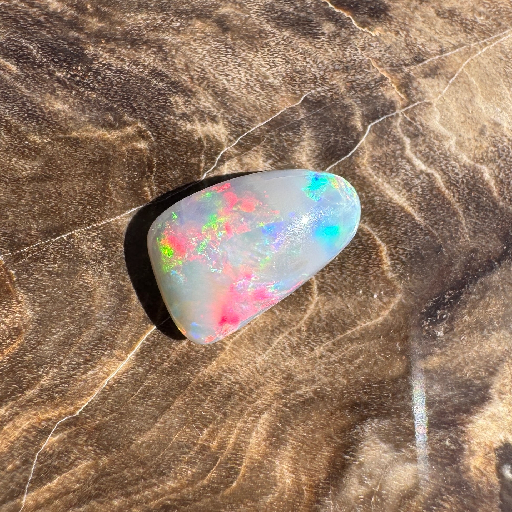 0.9ct Lightning Ridge Dark Crystal Opal | Solid Australian Opal | Hand-Cut