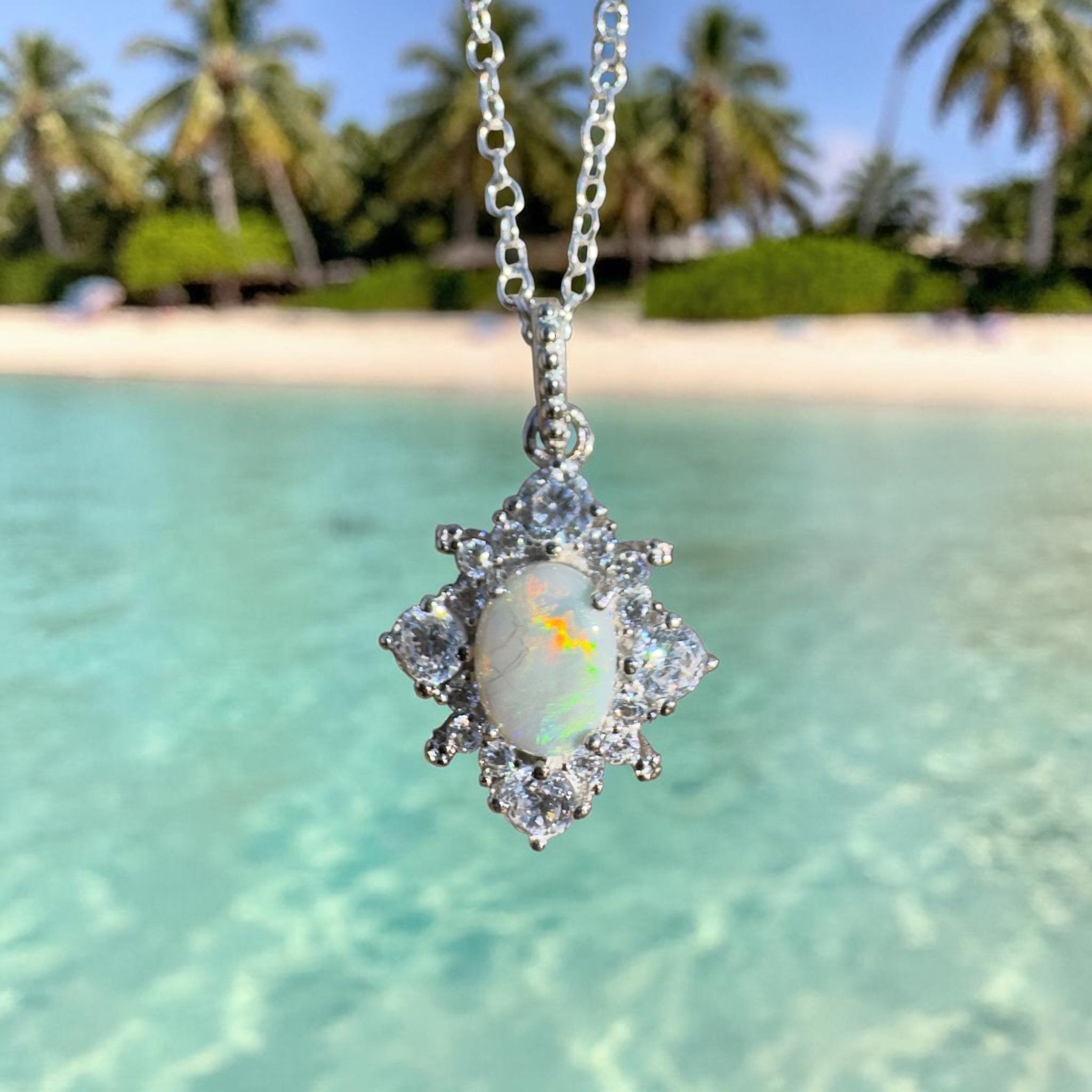 0.9ct Lightning Ridge Opal Pendant Necklace ~ 'Montague Depths' | 925 Sterling Silver | Solid Australian Opal
