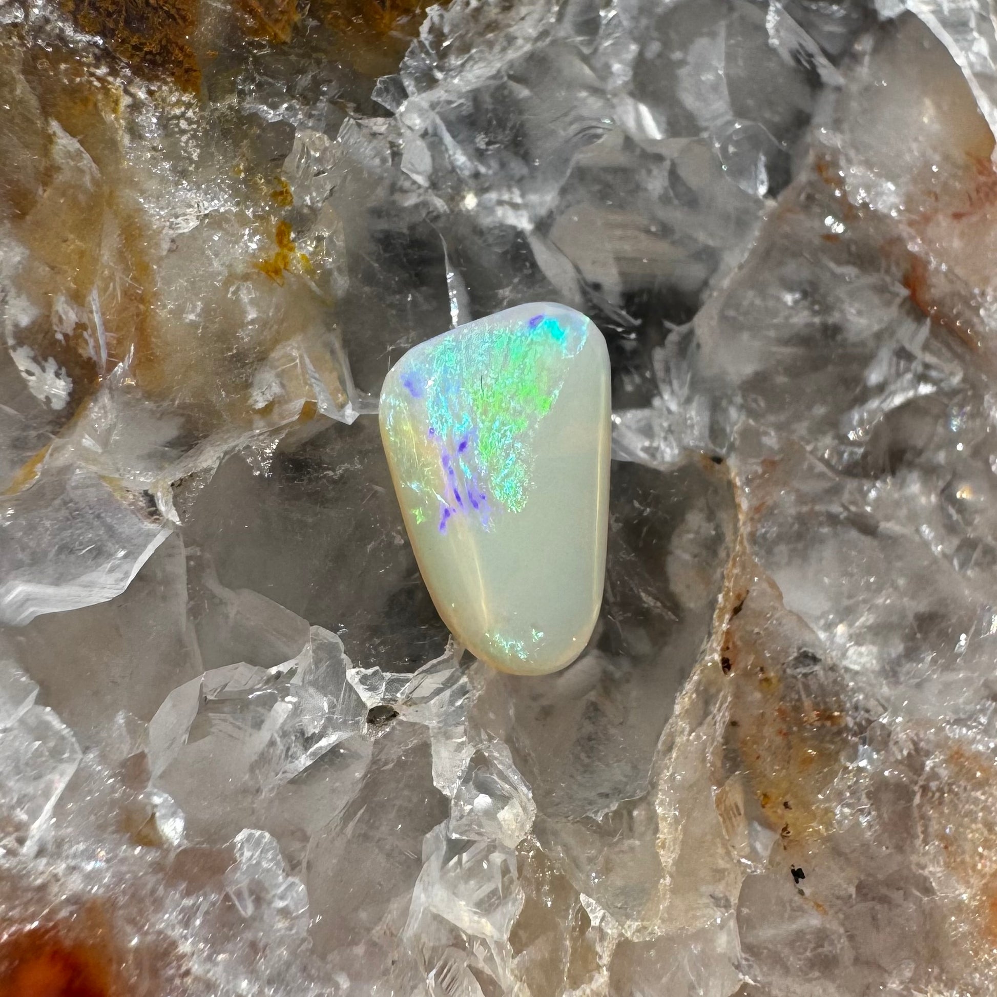 Australian Coober Pedy Crystal Opal 1.4carat Solid Hand Cut Luxury - Iona Opal Australia