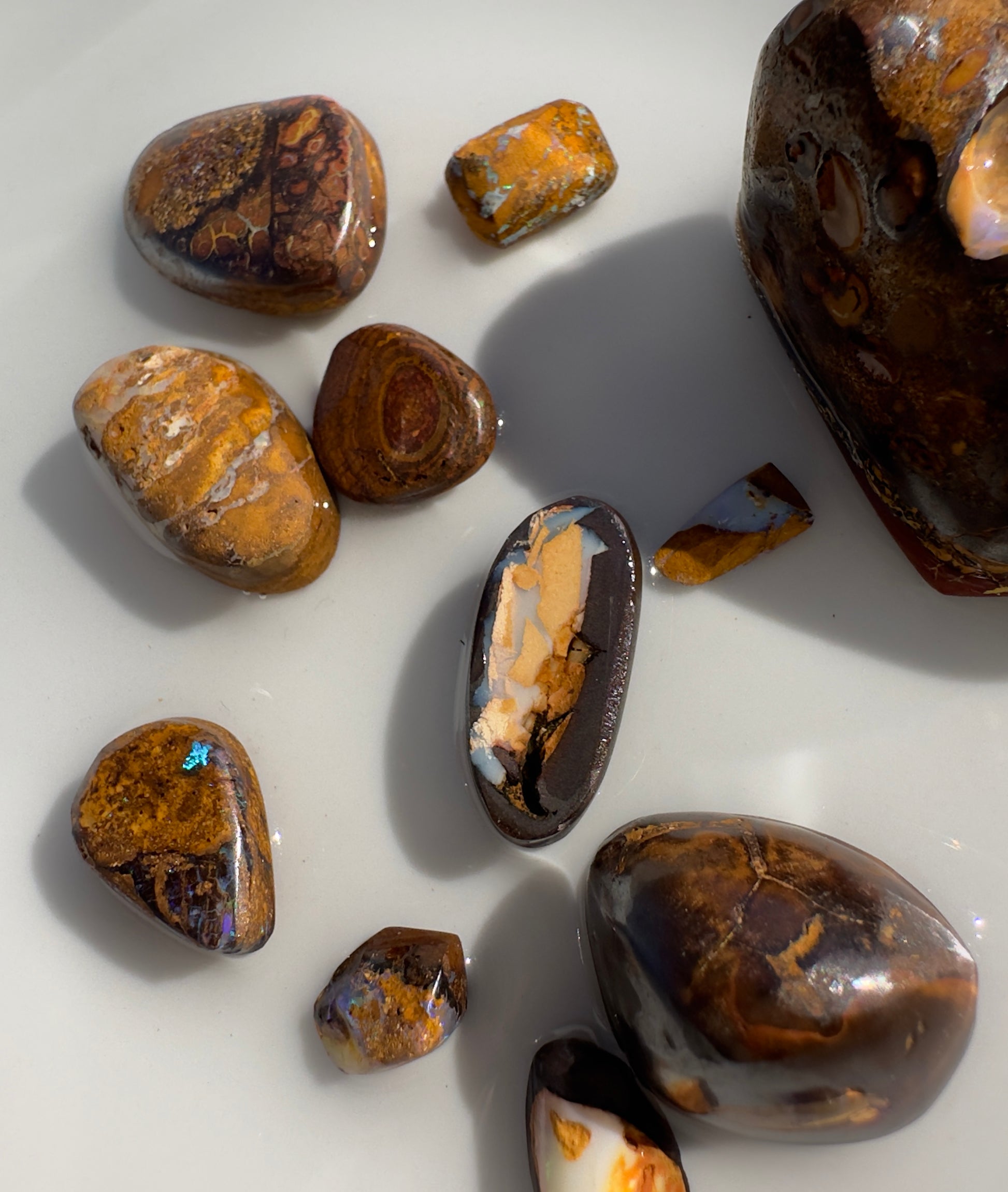 Yowah Nut and Koroit Boulder Opal Hand-Cut Rub Parcel 240carats | Iona Opal Australia