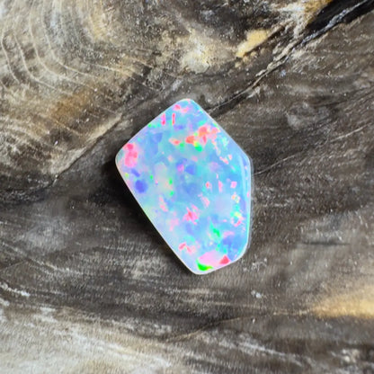 Iridescent opal gemstone.