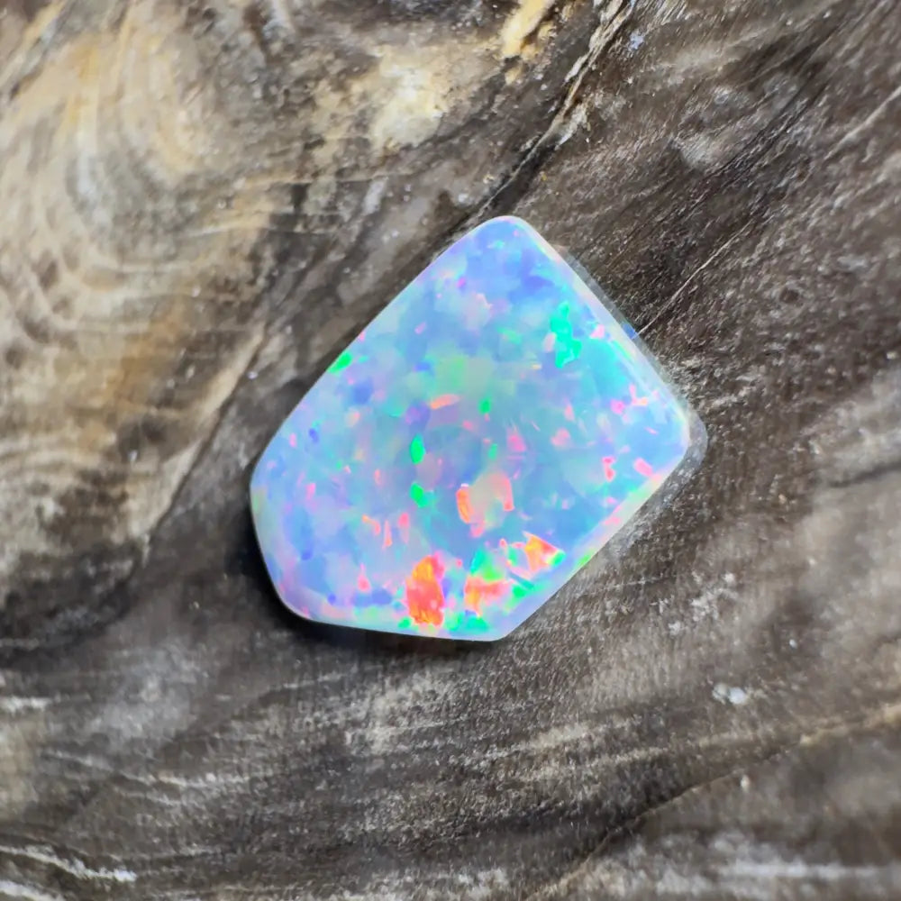 Iridescent opal gemstone.