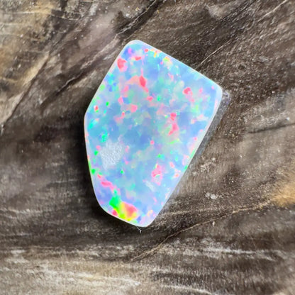 Iridescent opal gemstone.