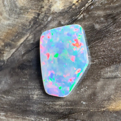 Iridescent opal gemstone.