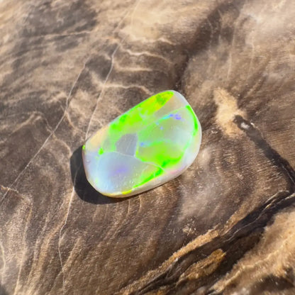 Iridescent opal gemstone.